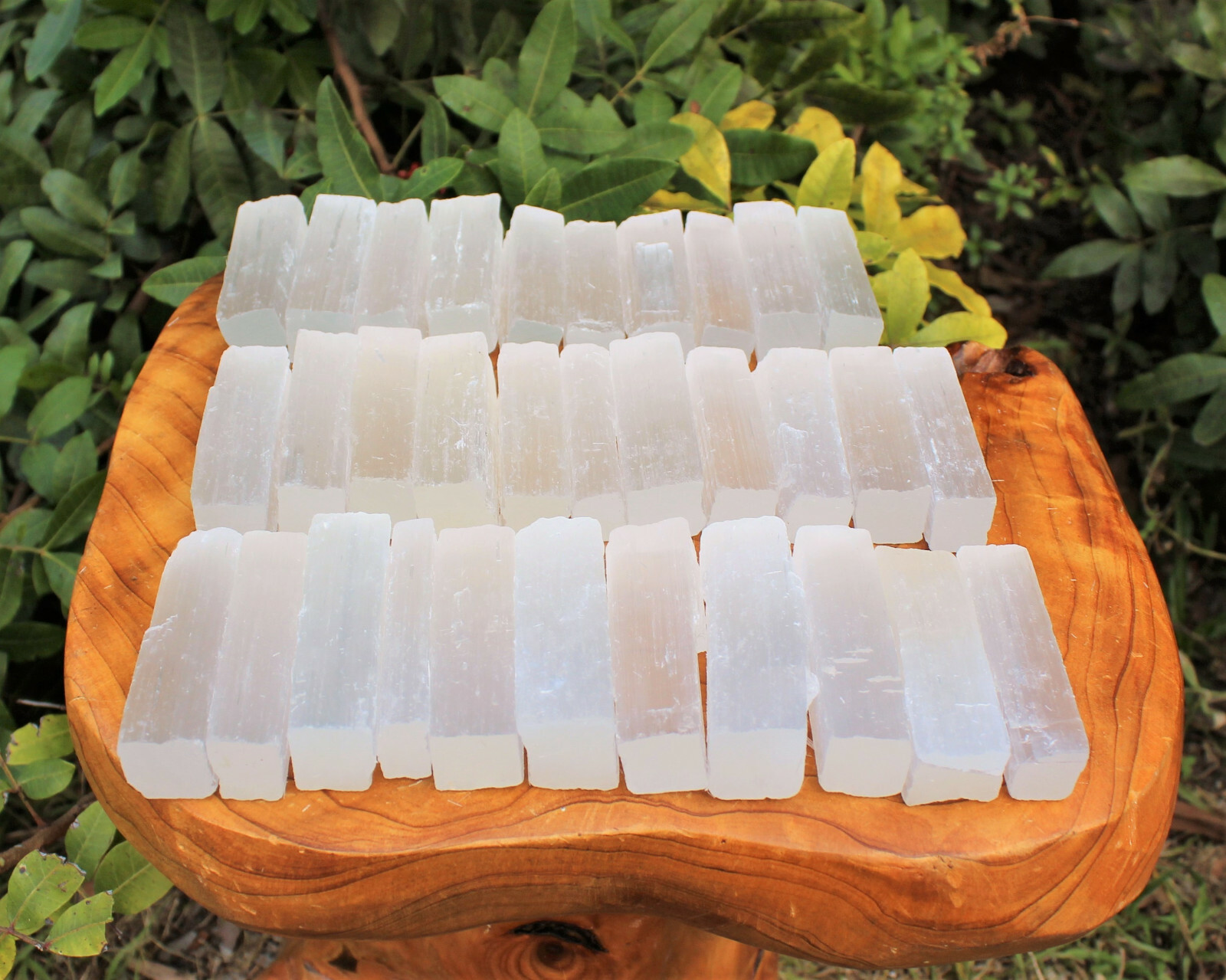 1/2 lb Bulk Wholesale Lot 2.5″ – 3″ Selenite Logs Crystal Sticks Wand Blade 8 oz