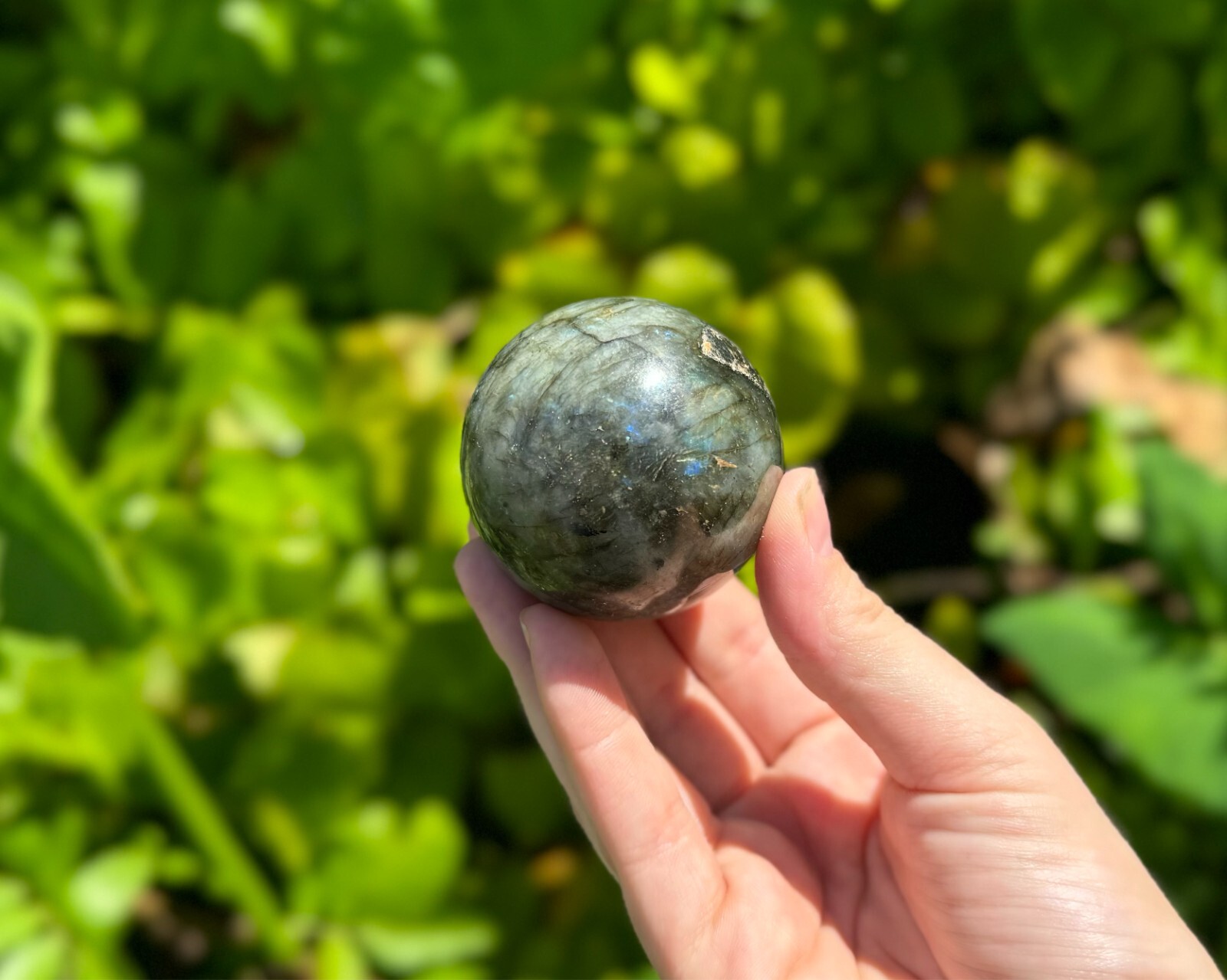 Labradorite Crystal Sphere LARGE 1.75 – 2″ Sphere (A Quality Labradorite Sphere)