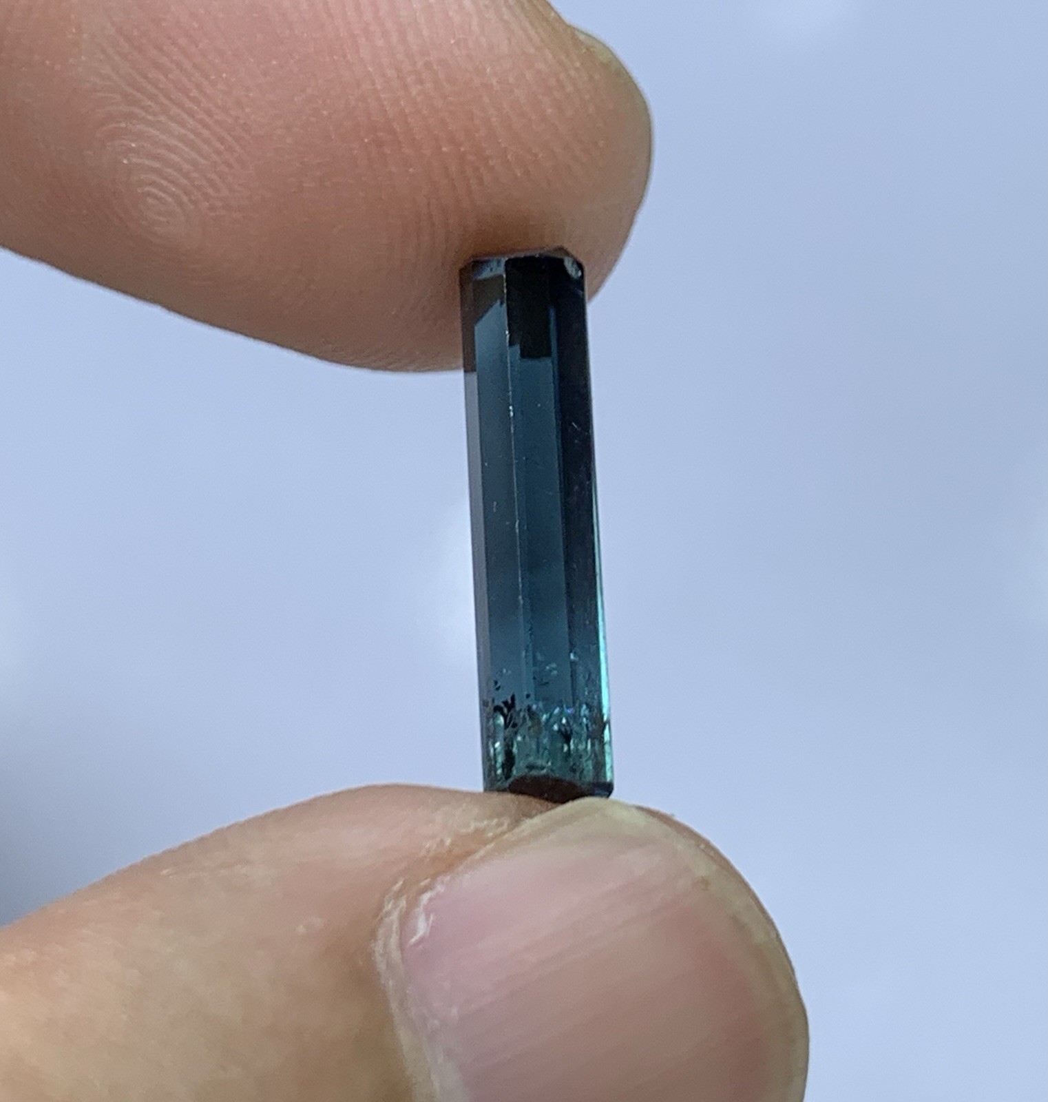 3.15 Carats Blue Tourmaline Faceted Gemstone From Afghanistan.