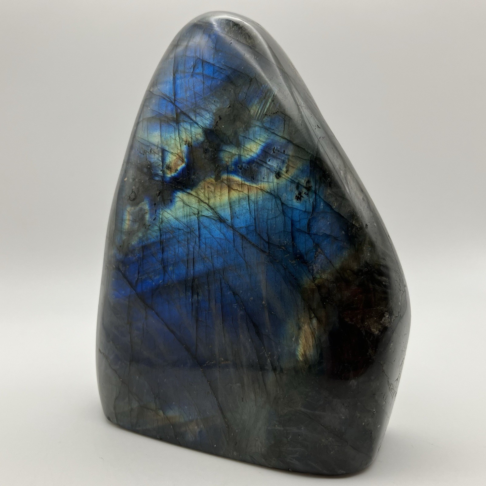 99mm XL 1+LB Rainbow Labradorite Freeform Tower Crystal Gemstone Specimen 504g