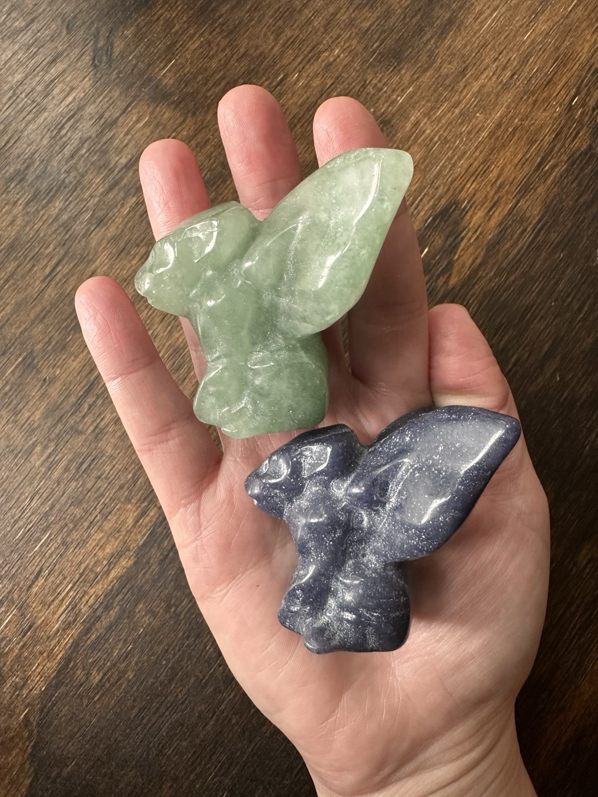 Crystal Gargoyle Carvings 5pcs | Unikite, Green Strawberry Quartz & More |