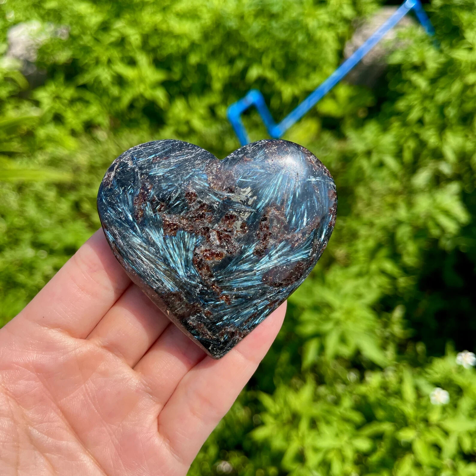 2025NEW 1pc Arfvedsonite Hearts Large Stone Quartz Healing Reiki Gift Home Decor