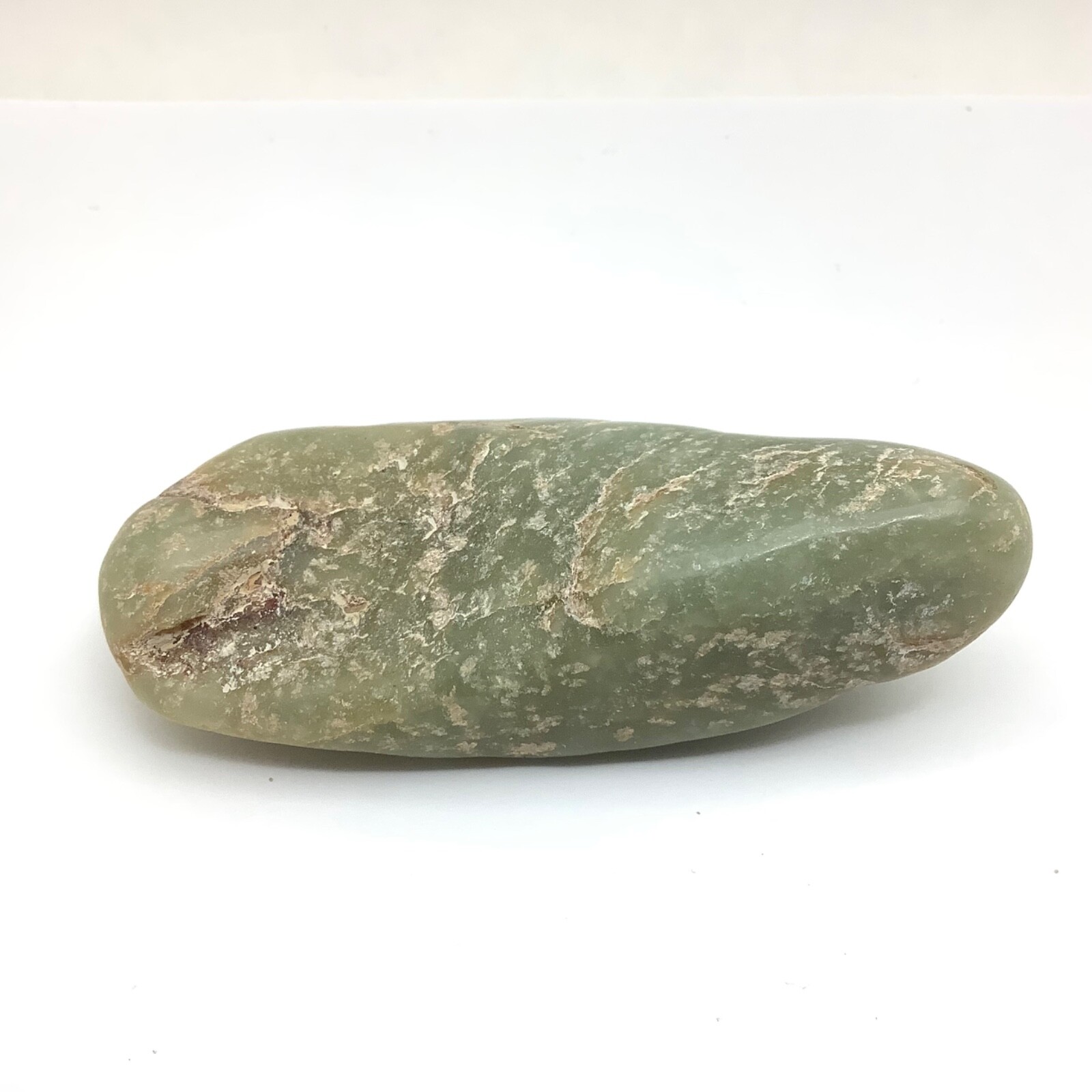Siberian Jade Cobble Pistachio Green Nephrite Jade Stone Vitim River Siberia