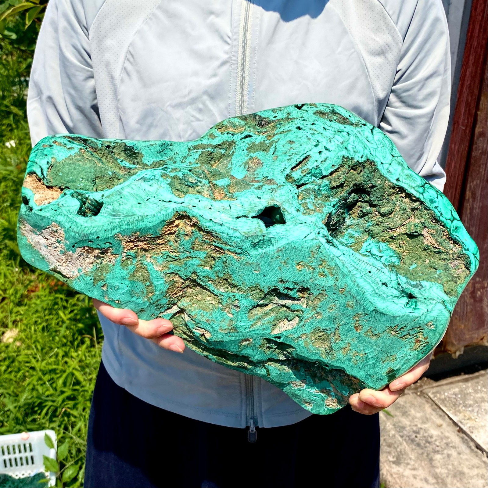 28.88LB TOP Natural Malachite crystal quartz Mineral specimen Reiki gem
