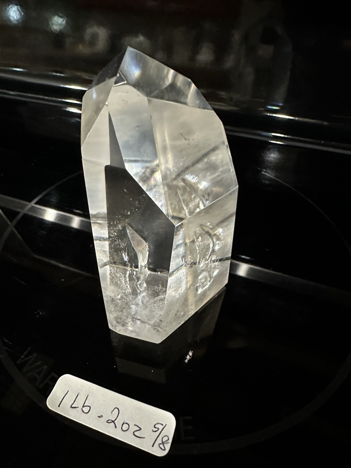 Clear Quartz Faceted Crystal Point Polished Tower Display Specimen | 1 lb 2 oz