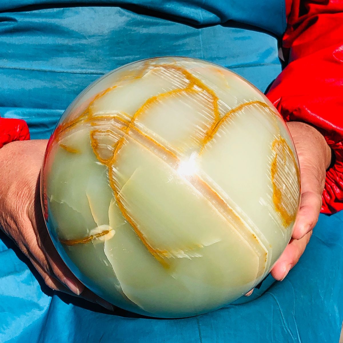 6000g Natural Afghan Jade Chakra Quartz Sphere healing ball Specimen
