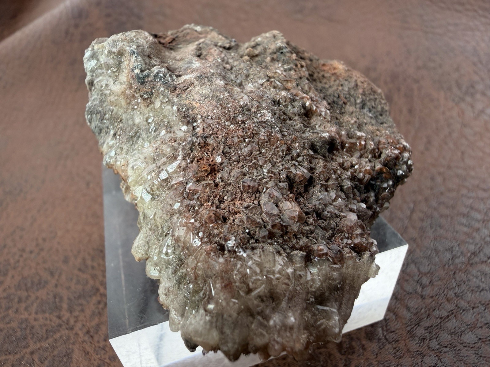 Fluorescent Dogtooth Calcite from Tres Marias Mine, Santa Eulalia, Mex. 120 g.
