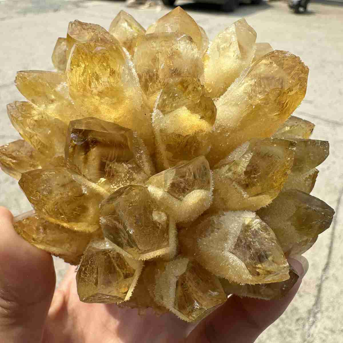 1pc natural citrine cluster Quartz Crystal specimen Mineral Healing decor 300g+