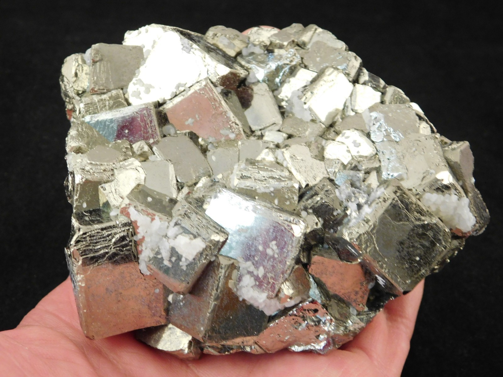 Big! Nice and 100% Natural Pyrite CUBE Cluster Huanzala Mine Peru 764gr