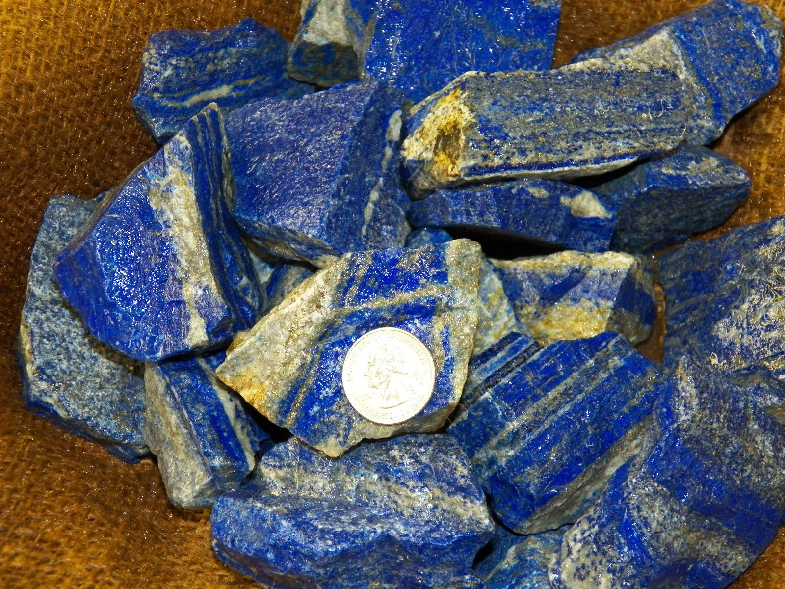 2000 Carat Lots of High End Lapis Rough – Plus a FREE Faceted Gemstone