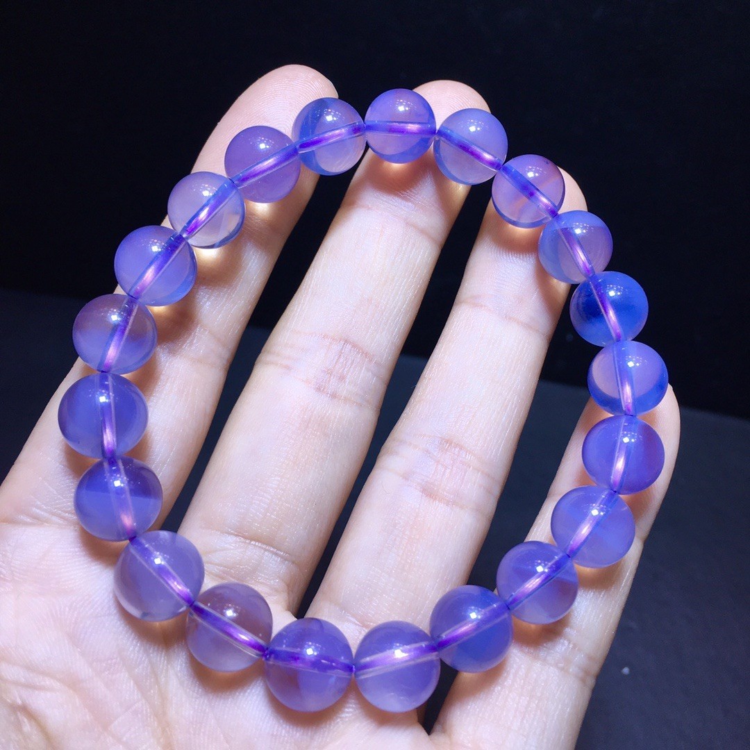 Natural Amethyst Crystal Lilac Purple Cream Body Chain