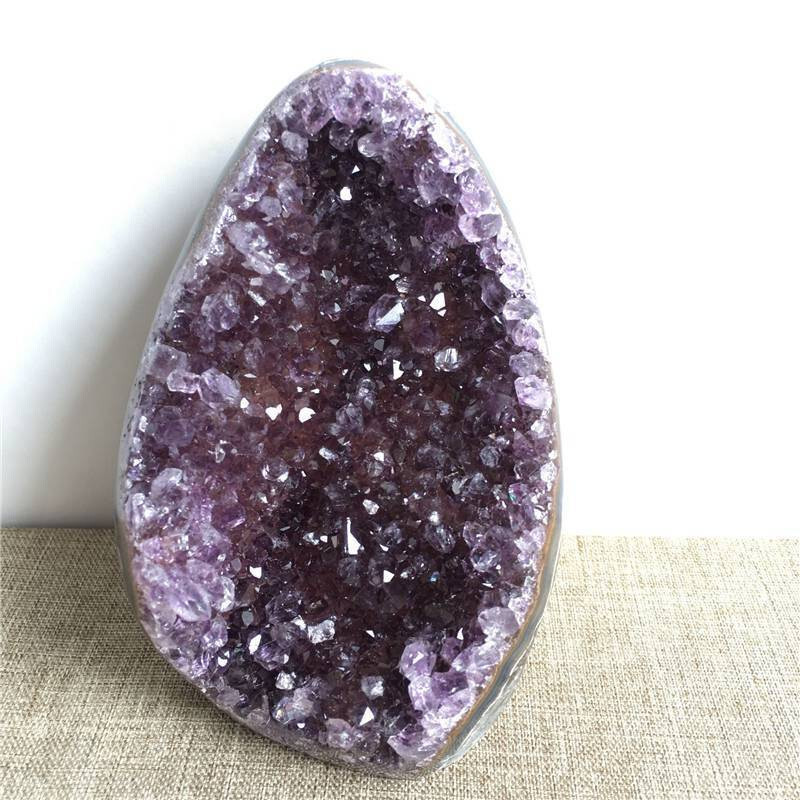 600g+ Natural Amethyst geode quartz cluster crystal specimen healing