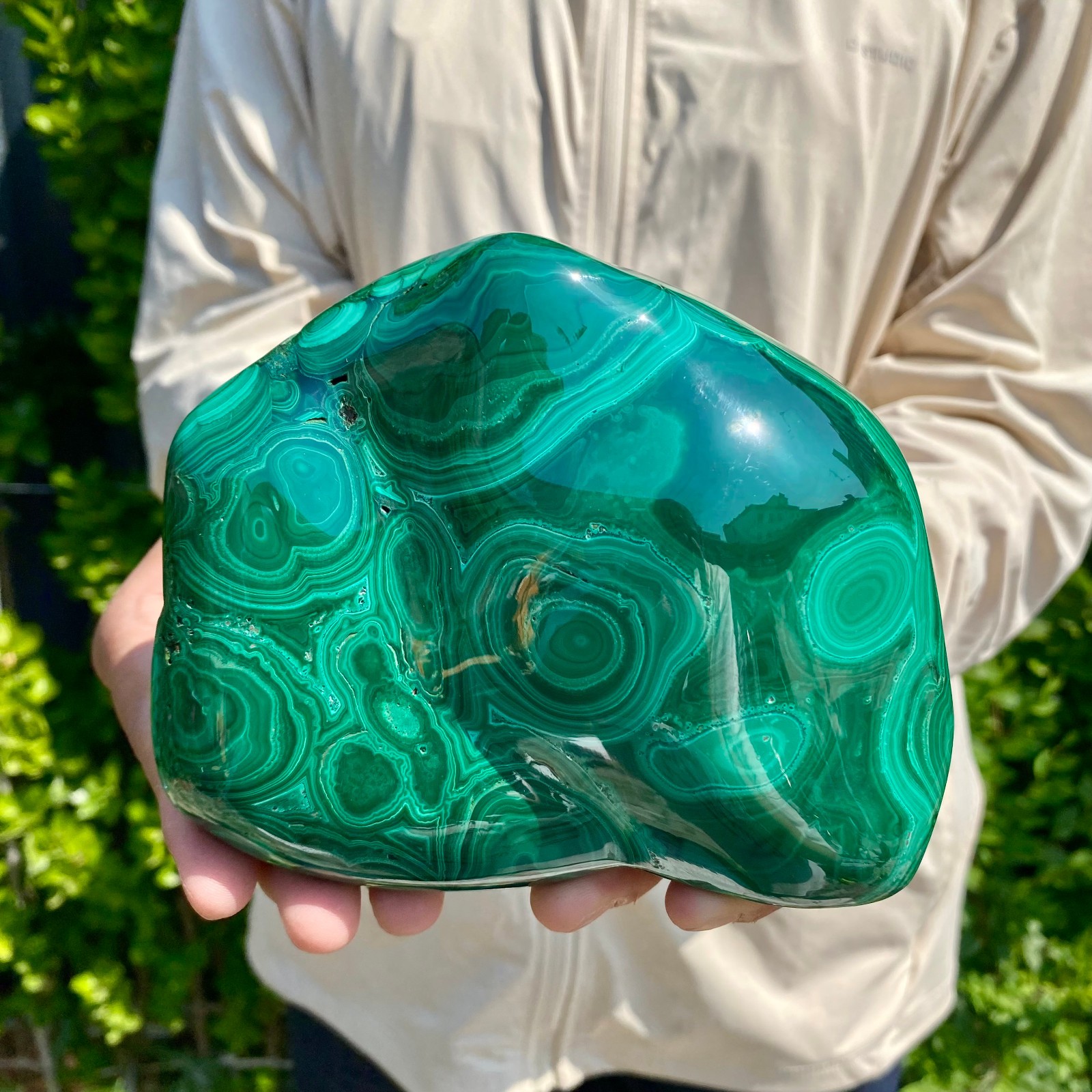 2.86LB Natural glossy Malachite transparent cluster rough mineral sample