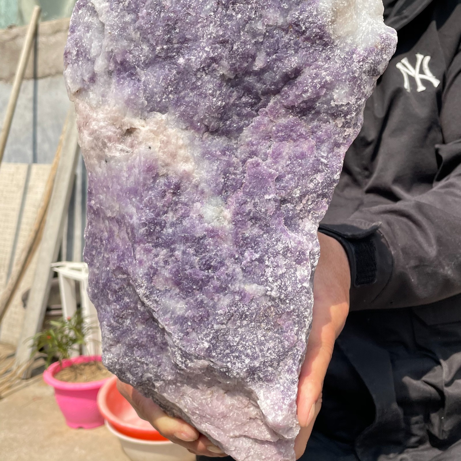 5450g Large Natural Purple Lilac Jade Raw Stone Quartz Mineral Specimen
