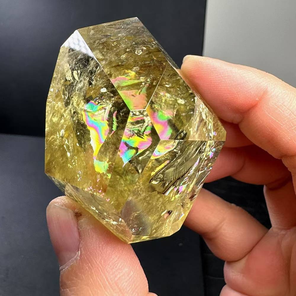 184g Natural Citrine Quartz Carved Freeform Crystal Reiki Healing Decor