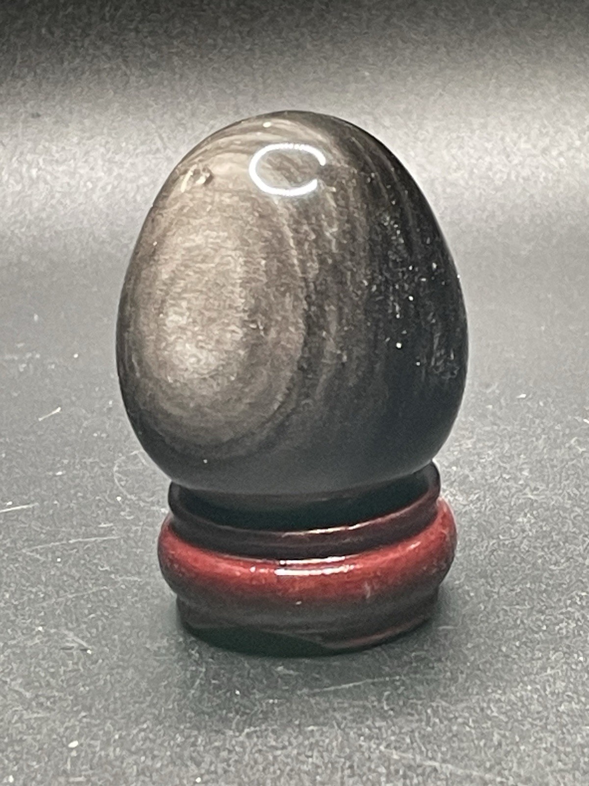 Silver Obsidian Egg 99g