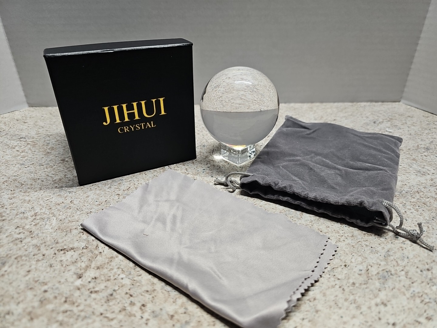 JIHUI Crystal Sphere With Stand In Box