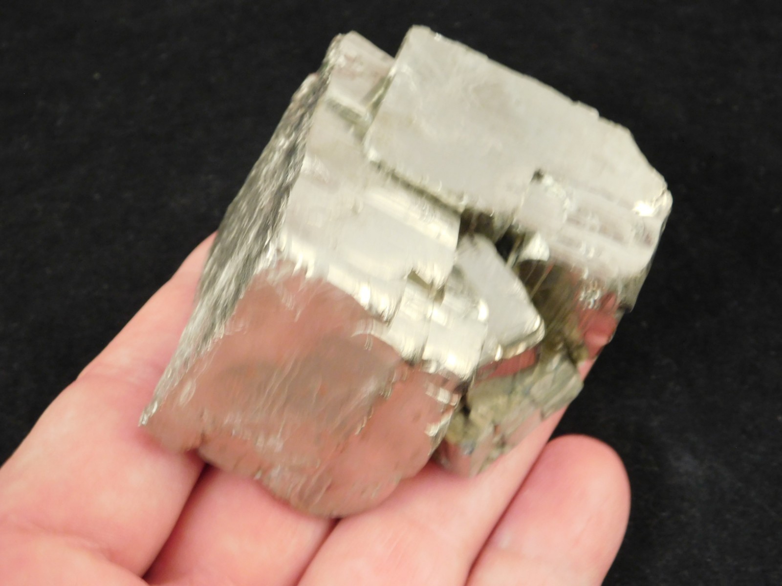 LARGER! 100% Natural PYRITE Crystal CUBE Cluster Huanzala Mine Peru 318gr