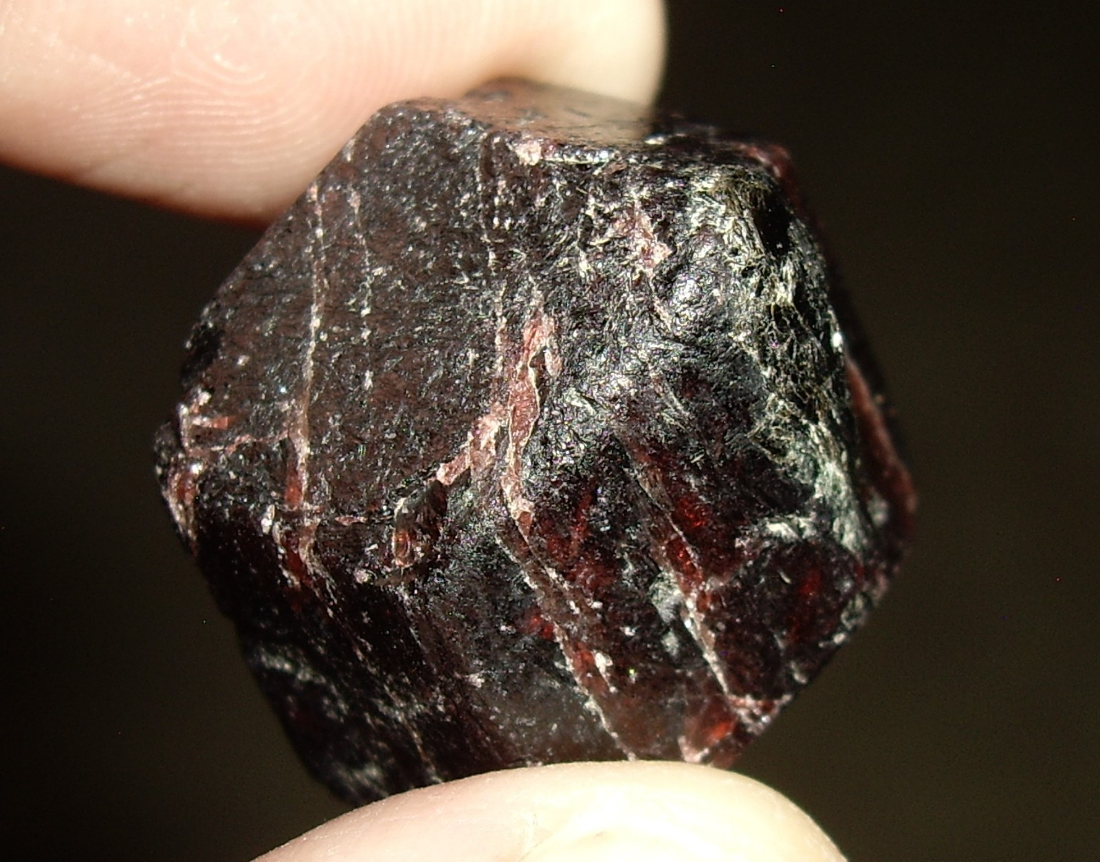 Deep Red Medium Large Almandine Garnet Crystal 25.5g