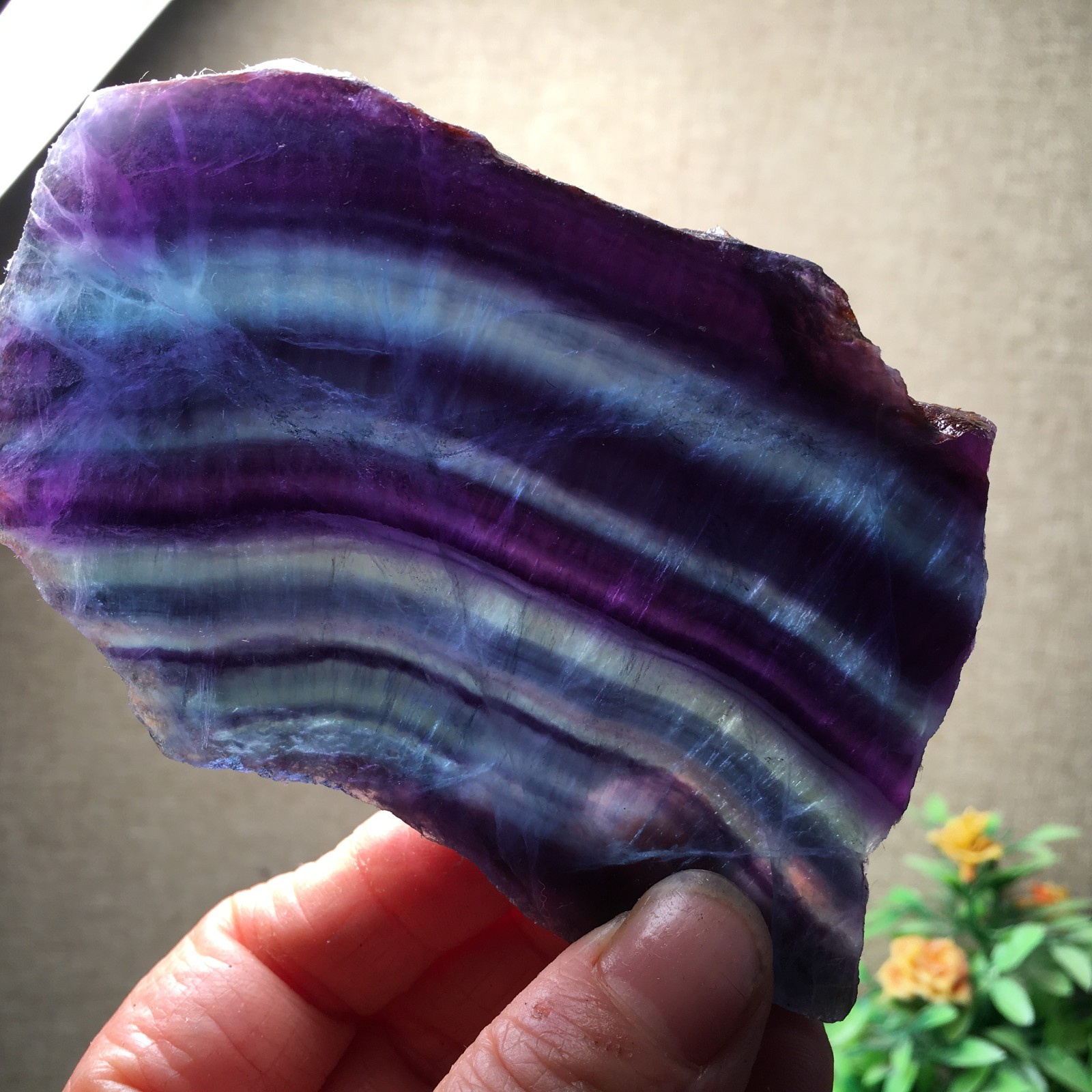 173g Natural Fluorite Crystal Rough stone specimens China fb1459