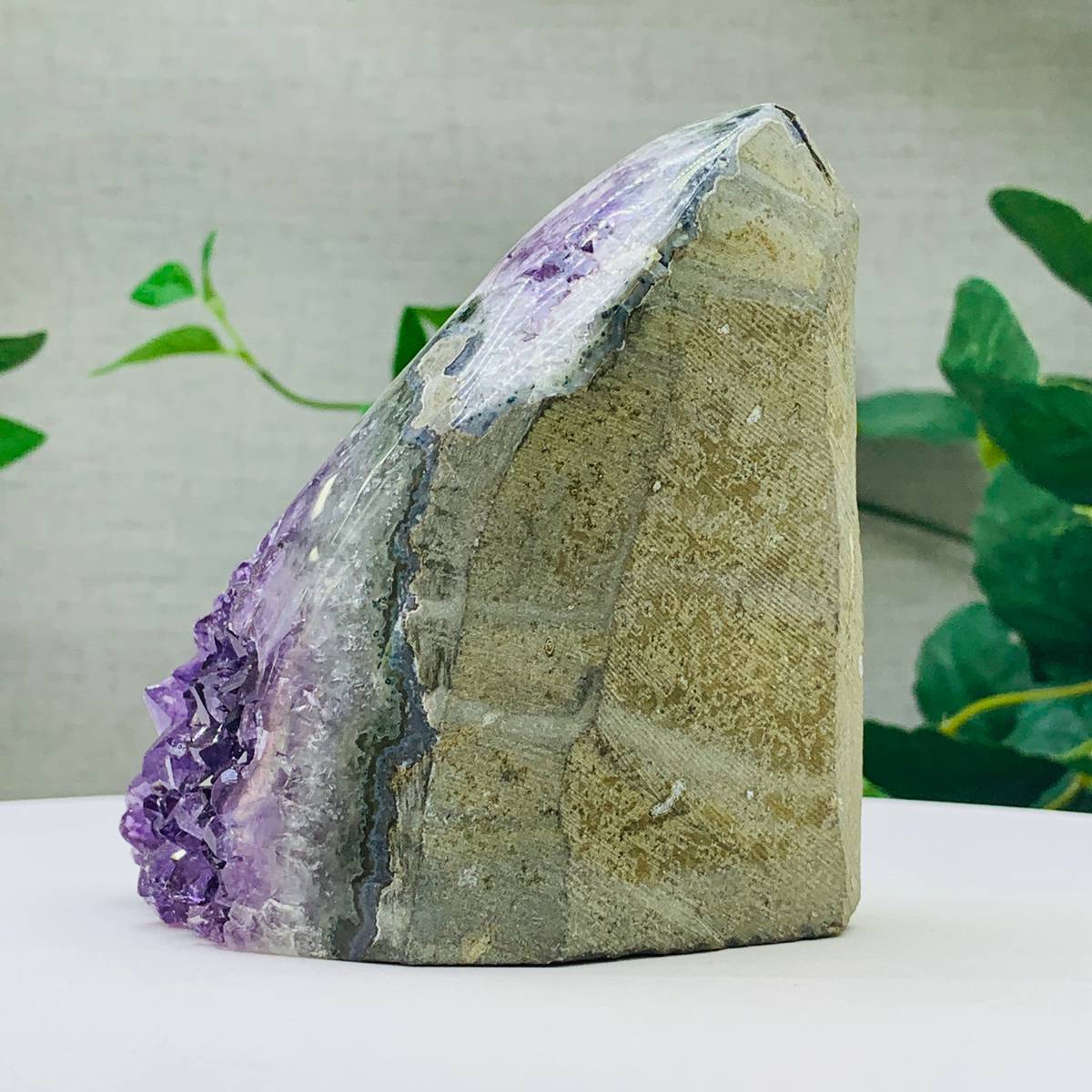 633g Natural Amethyst Geode Mineral Specimen Crystal Quartz Energy Decoration