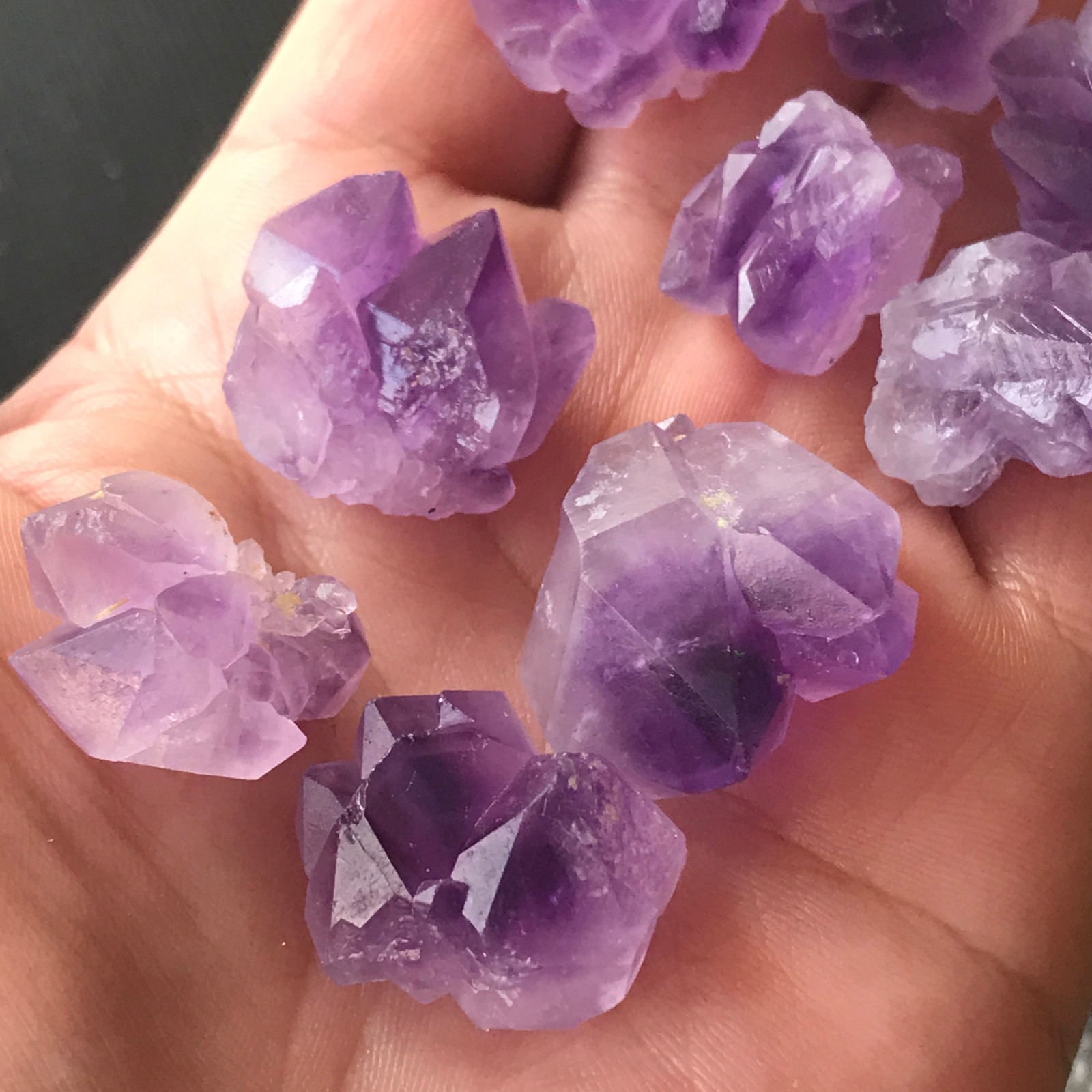 100g Natural Purple Crystal Quartz Amethyst Clusters Small particles AAA
