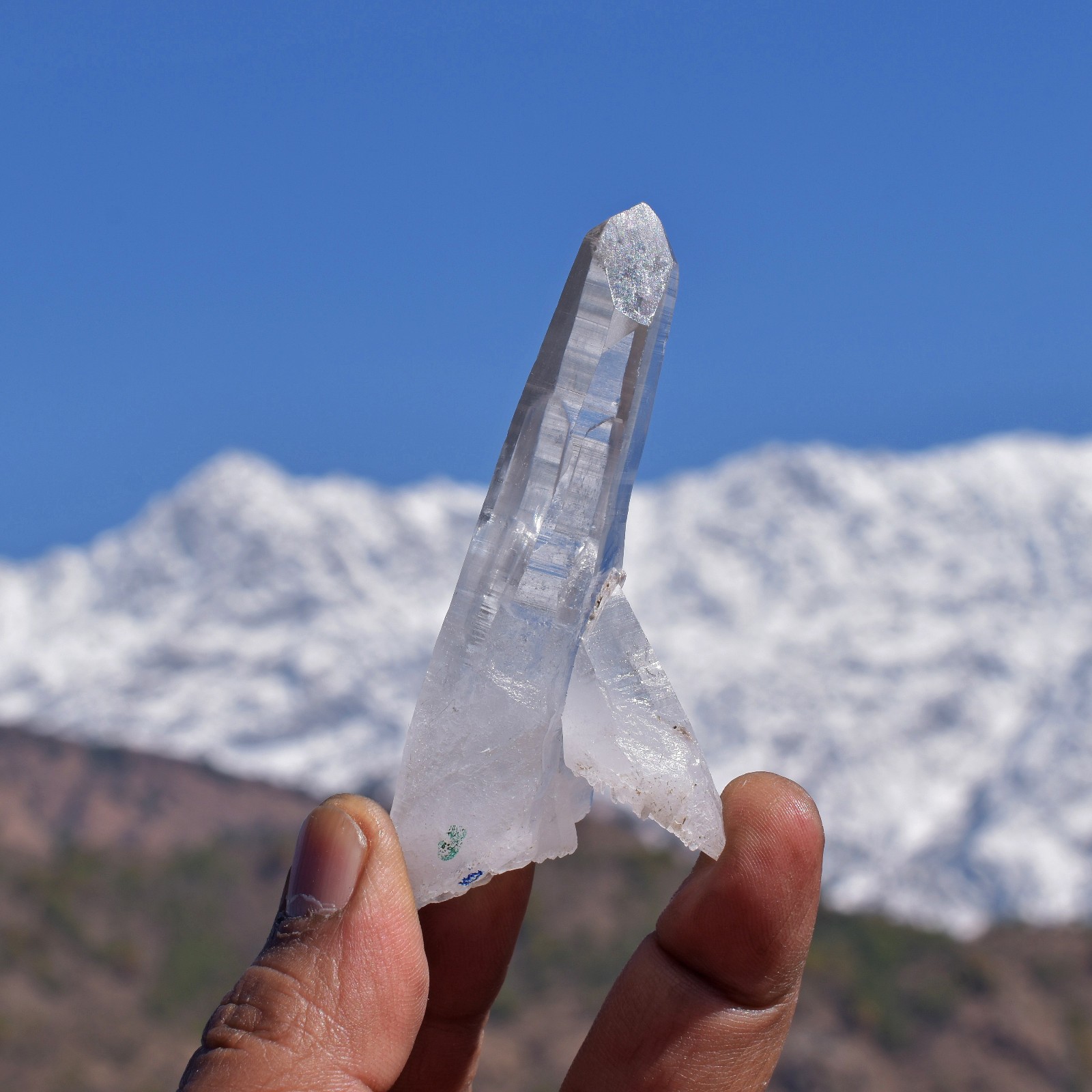 HIMALAYAN GLACIER TEMPLE DOW MANIFESTATION QUARTZ LEMURIAN SEED CLEAR CRYSTAL.