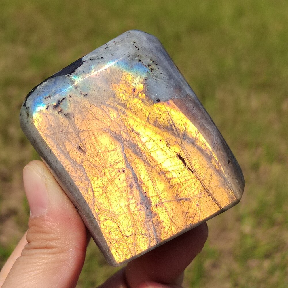 AAA+Natural Labradorite Quartz Crystal Spectrolite Mineral Specimen Healing 283g