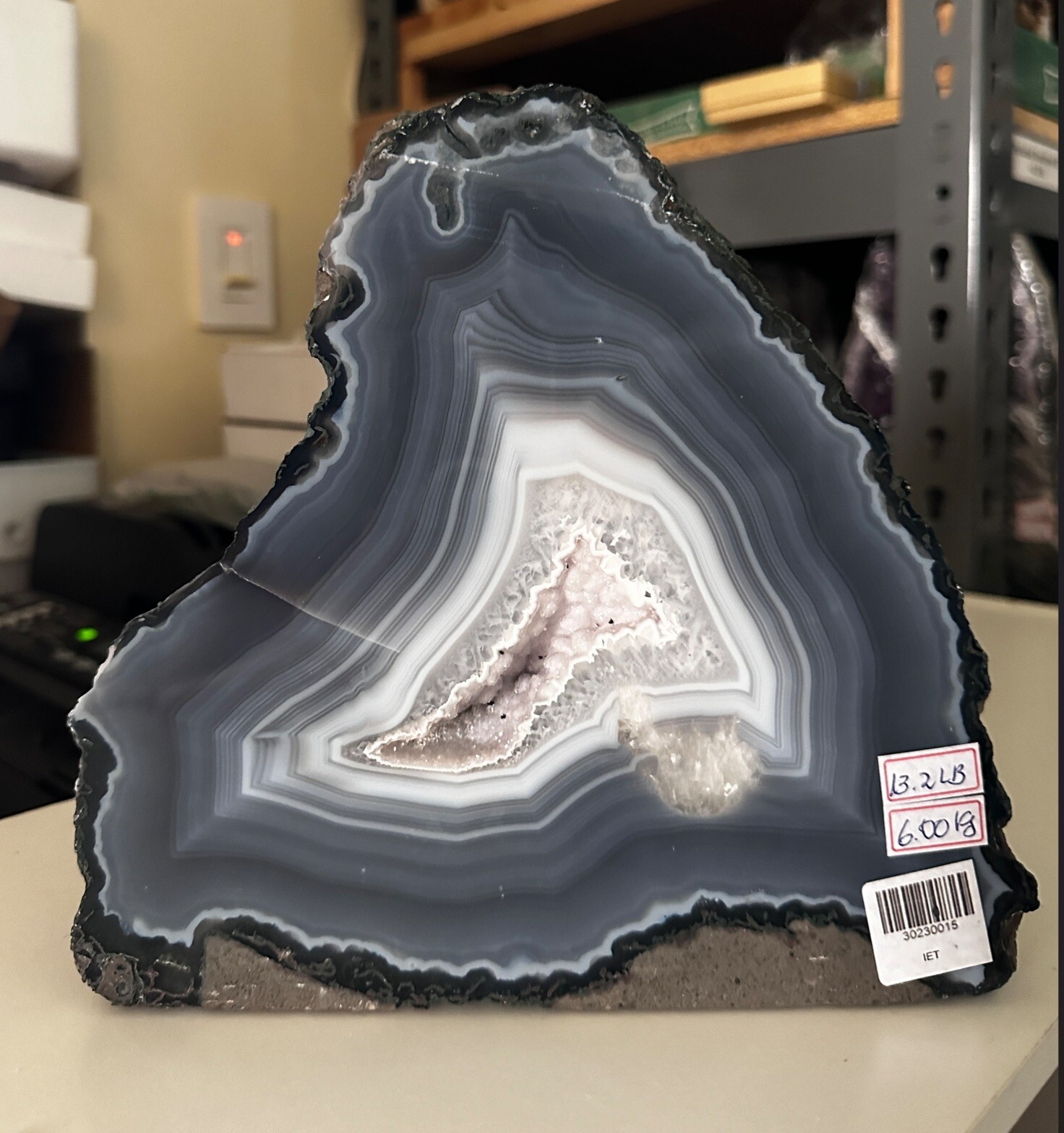 X-Large Polished Agate Geode, Agate Slice w. Cut Base or Self Standing,Pick Size
