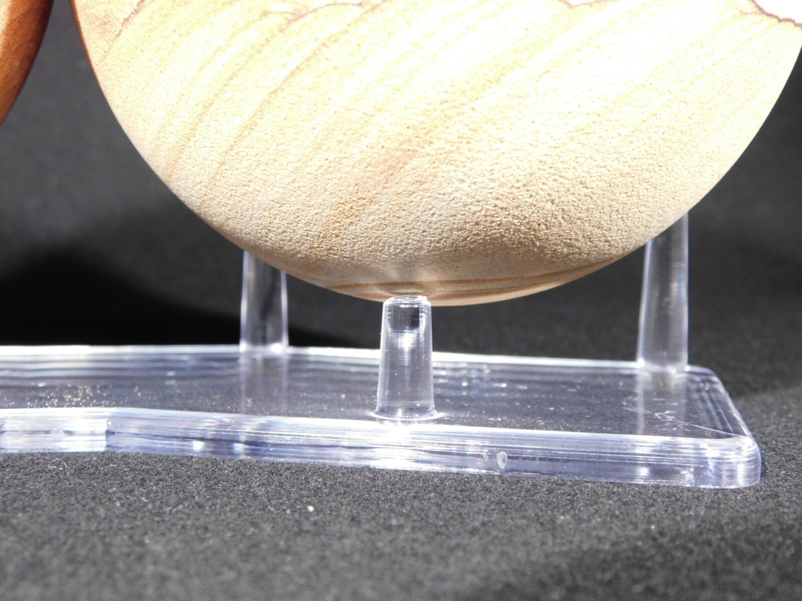 DOUBLE Three Post SPHERE Display Stand LARGE Size Clear Acrylic