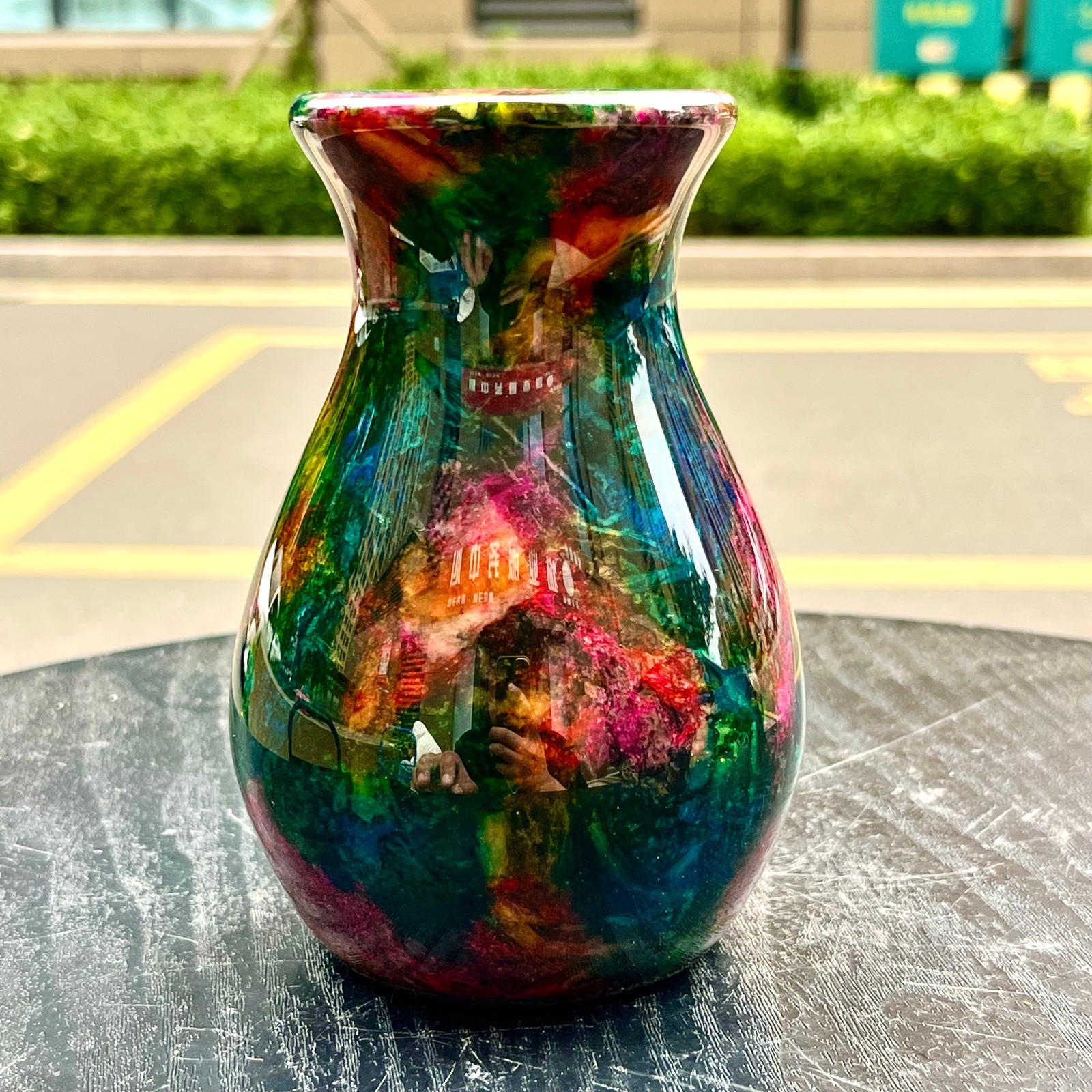 1.06LB Natural “Seven Colors Jade” vase specimen -Taiwan China