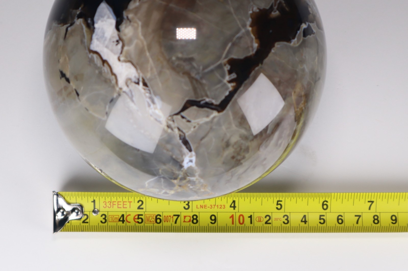 LARGE UV Reactive VOLCANO AGATE SPHERE Druzy Quartz Crystal Ball 145mm 3.75kg