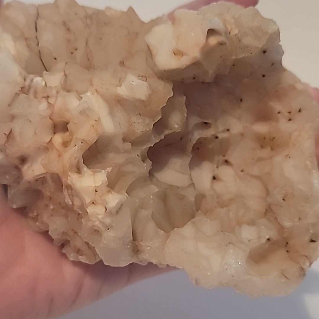 Calcite Crystal Cluster Specimen White Quartz 5.25″ x 4″ Natural Display Peice