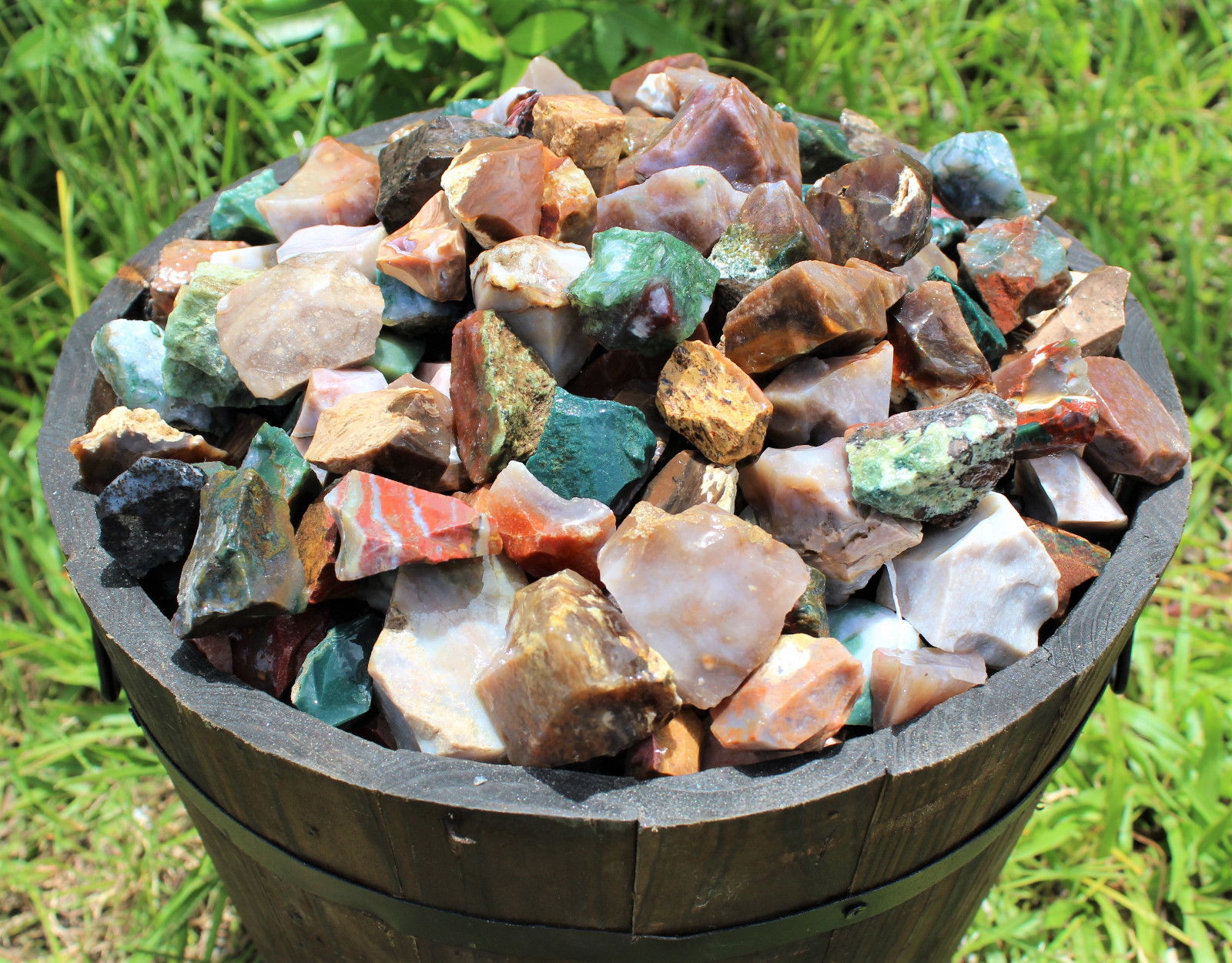1 lb Lot Natural Rough Fancy Jasper, Raw Gemstone Cabbing Rock Multi color 16 oz