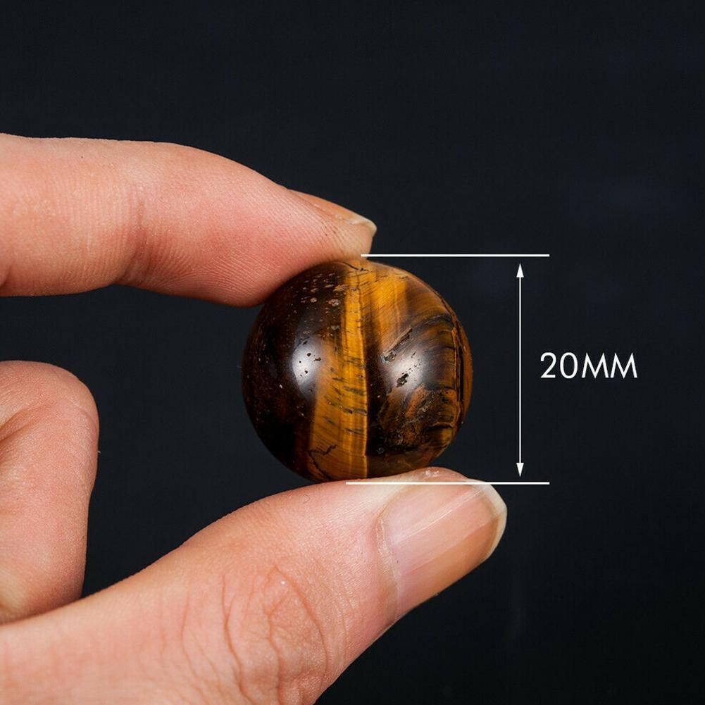 3pcs Natural Healing Stone Rare Tiger Eye Crystal Ball Gemstone Sphere