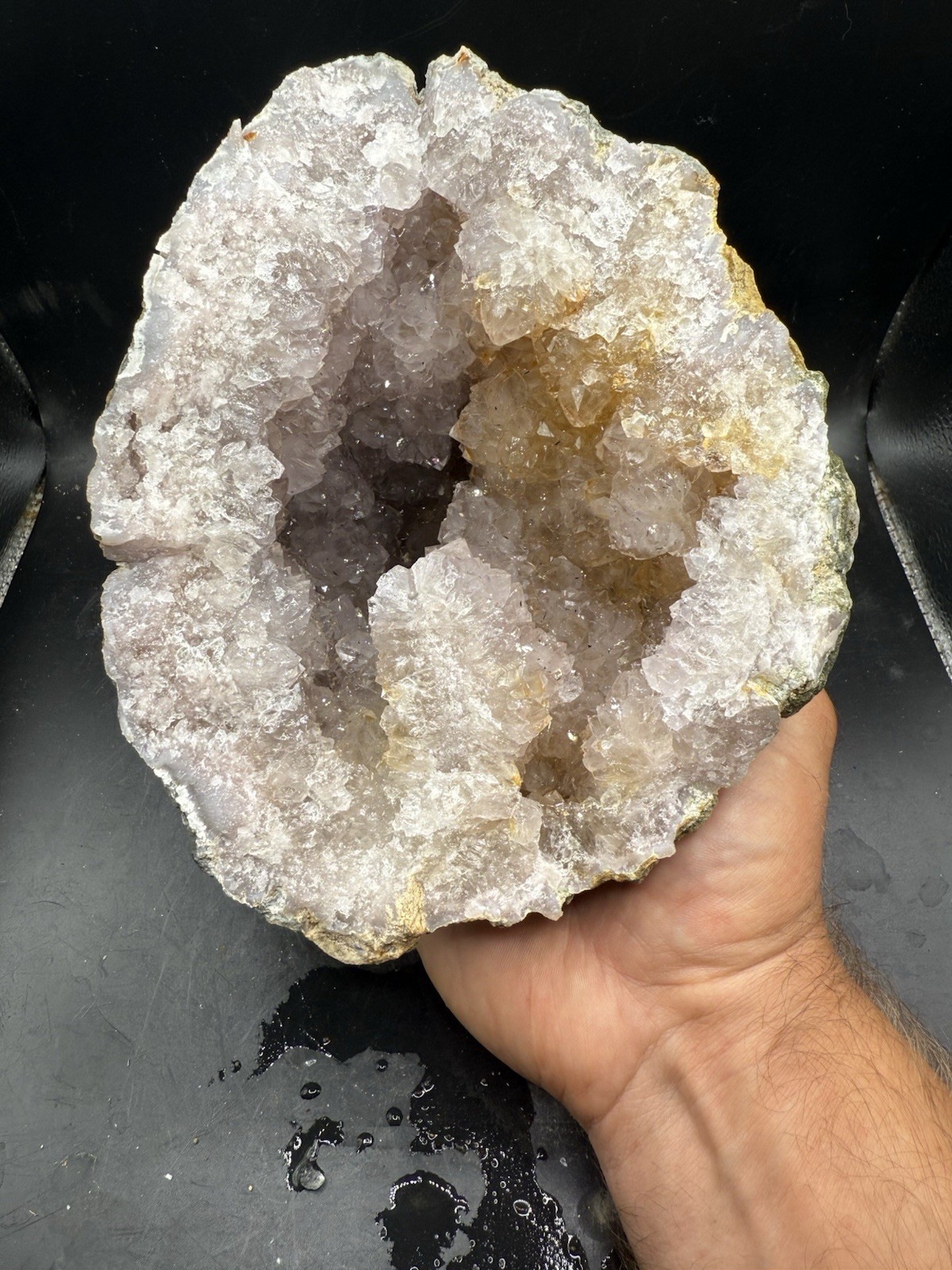 Rare Indiana Amethyst Geode Light Lilac Purple Ametrine 13,920 Carats Natural