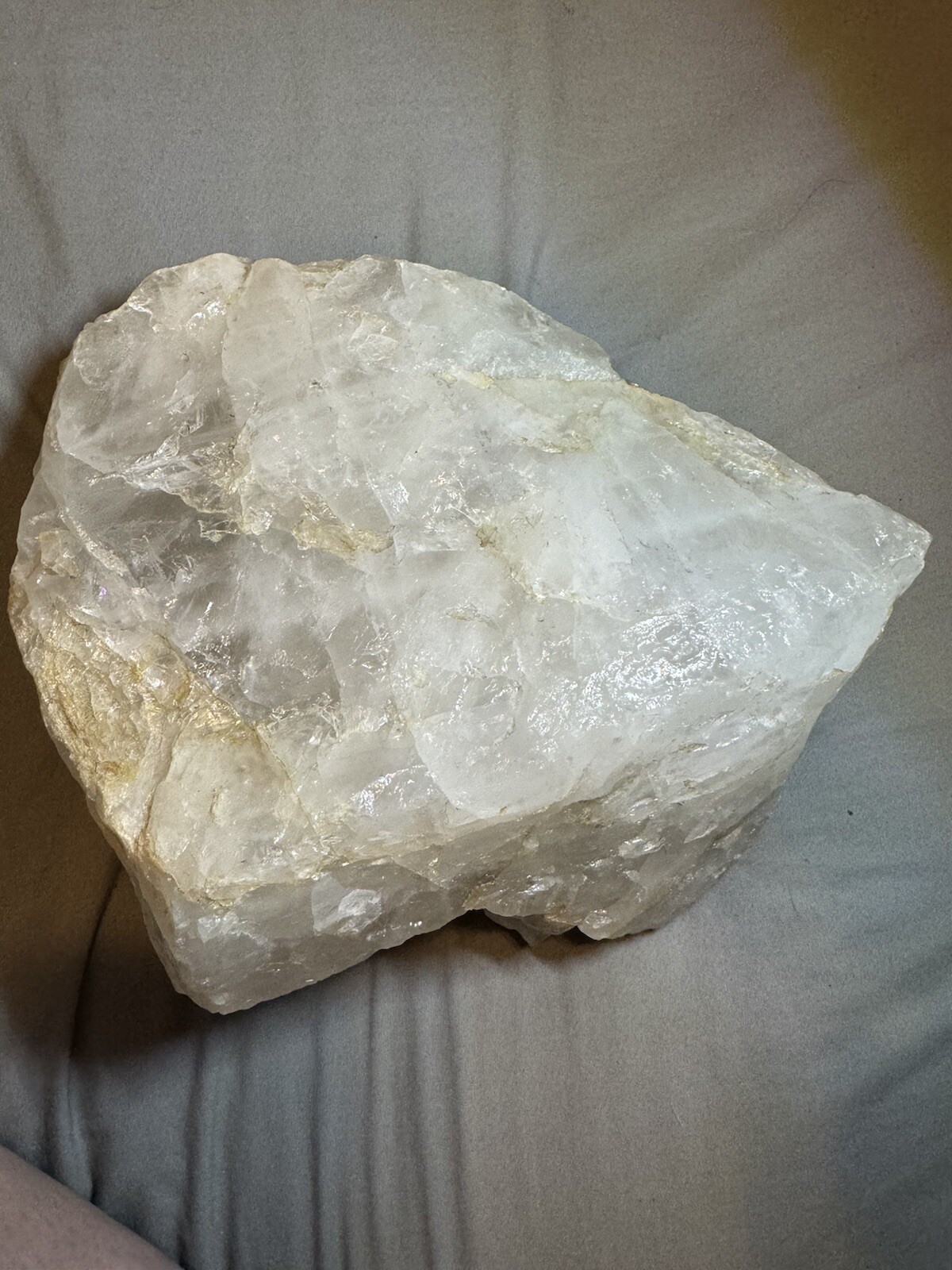 6.6lb Clear Smoky Quartz Crystal Cluster Rainbow Luminescent Rough Specimen