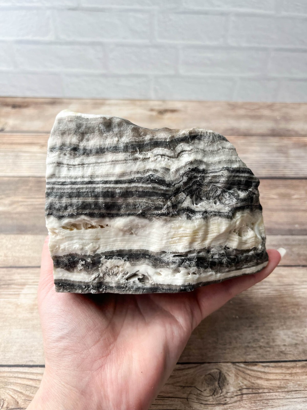 Zebra Calcite , 3 lb 3.2 oz Mexican Raw Rough