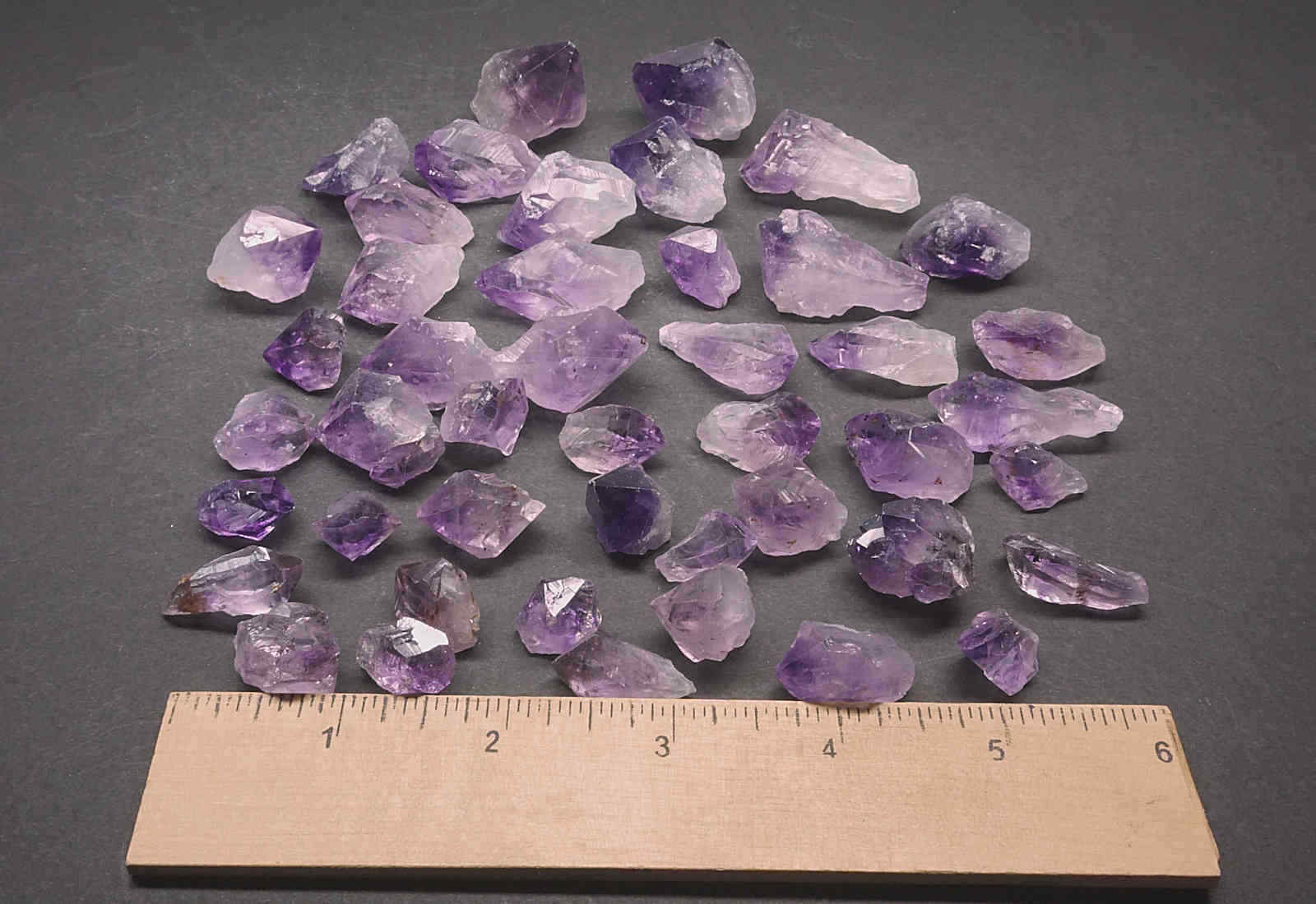 Amethyst Crystal Points Collection 1/2 Lb Natural Dark Purple Crystals Brazil