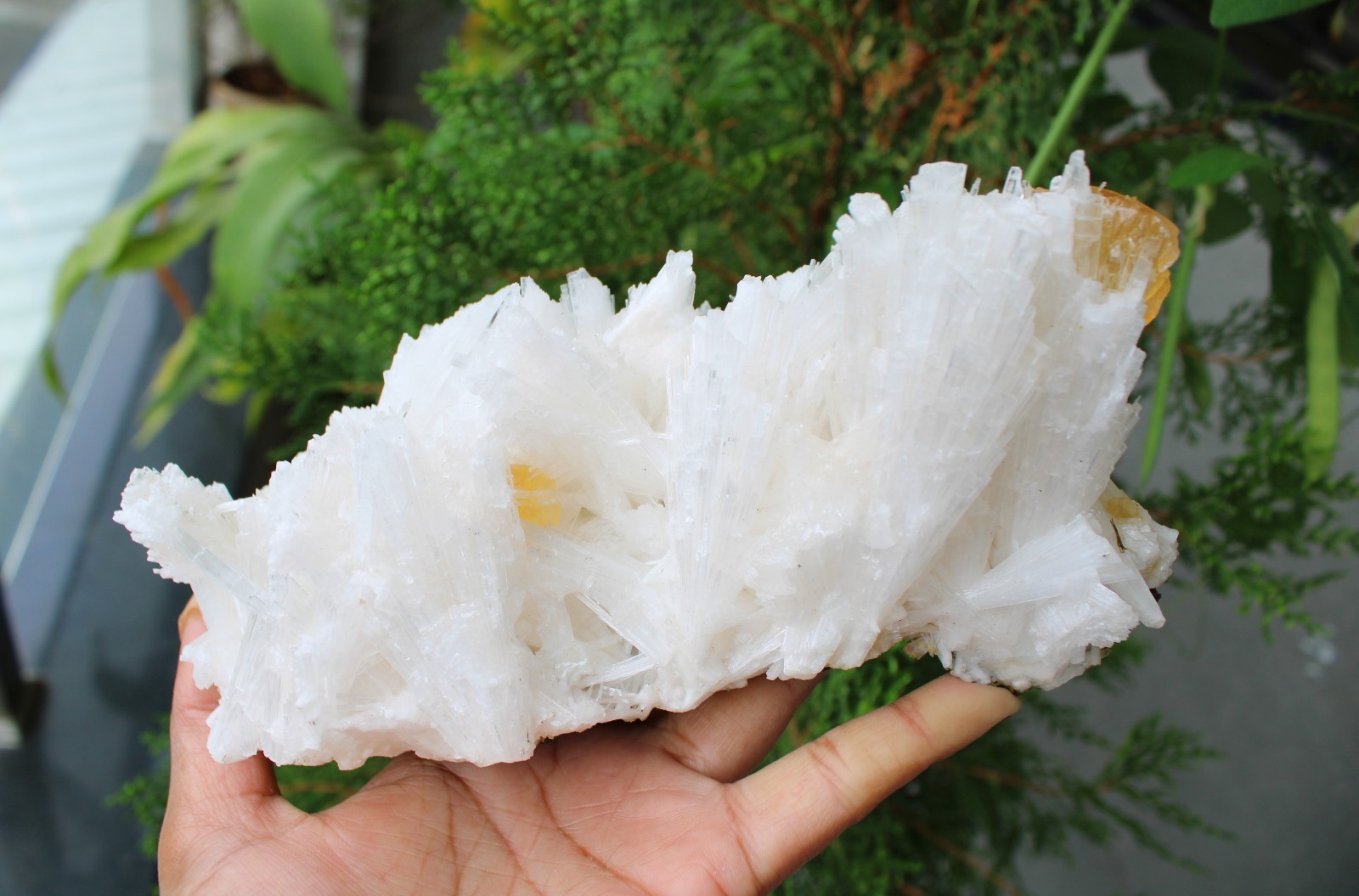 Calcite Crystals w/ Scolecite Format On Matrix Natural Mineral Specimen