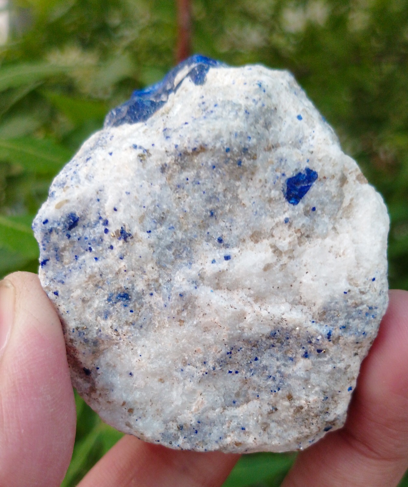 149g Natural Royal Blue Lapis Lazuli with pyrite in Matrix from Afghanistan