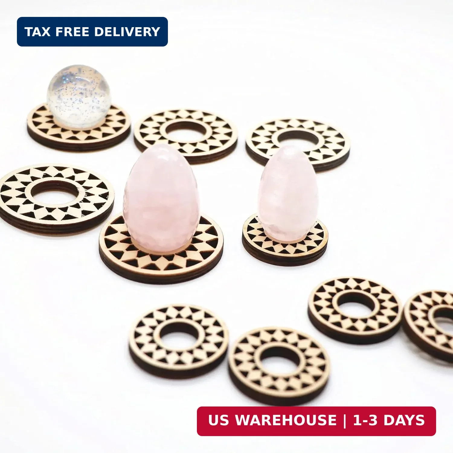 10 PCS Wood Crystal Ball Stand for 20 – 100 mm Sphere, Wooden Sphere Holder, Cry