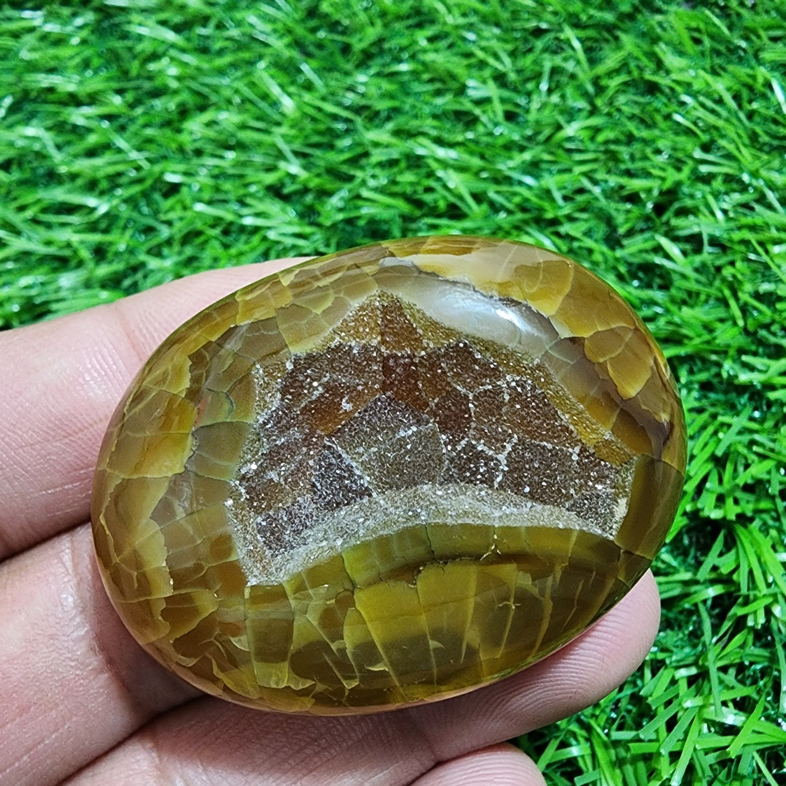 Fantastic Rare 222 Crt For Jewelry Window Druzy Agate Oval Shape Loose Gemstone