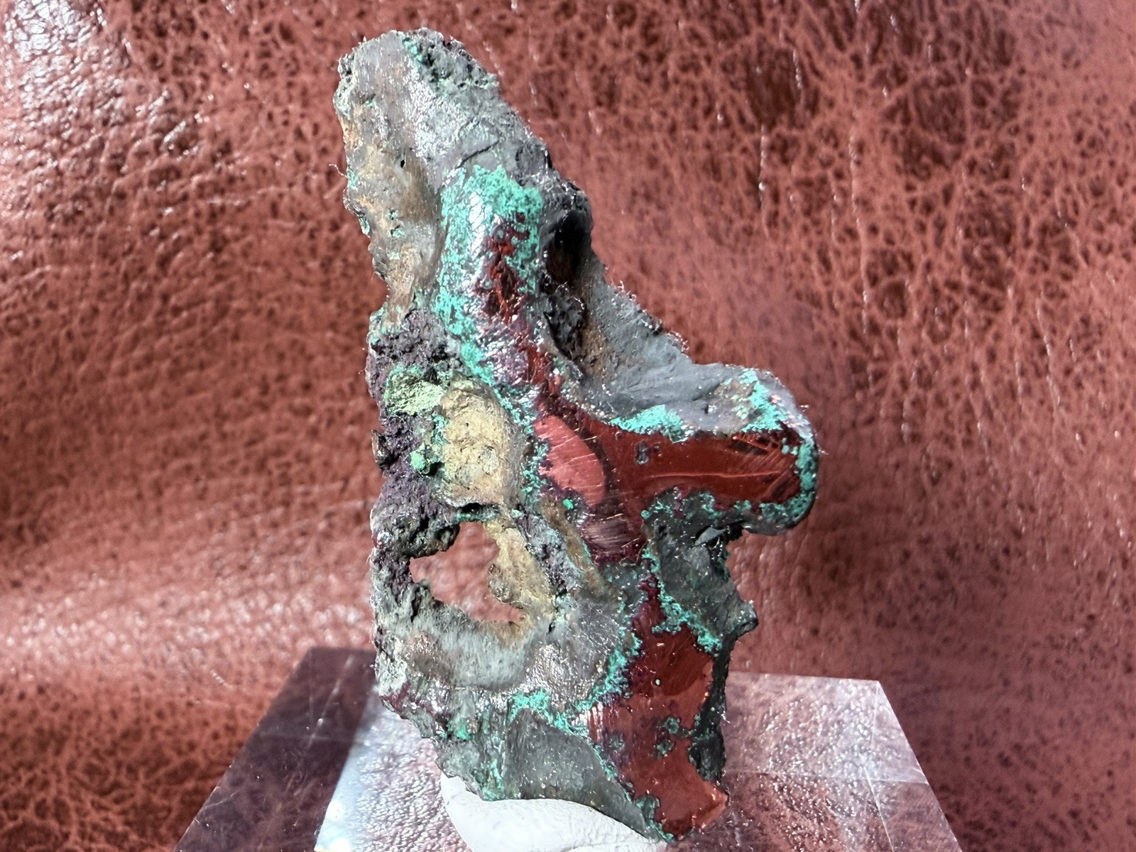 Natural Oxidized Green Glacial Float Copper with Buffed Finish, Michigan 30 g