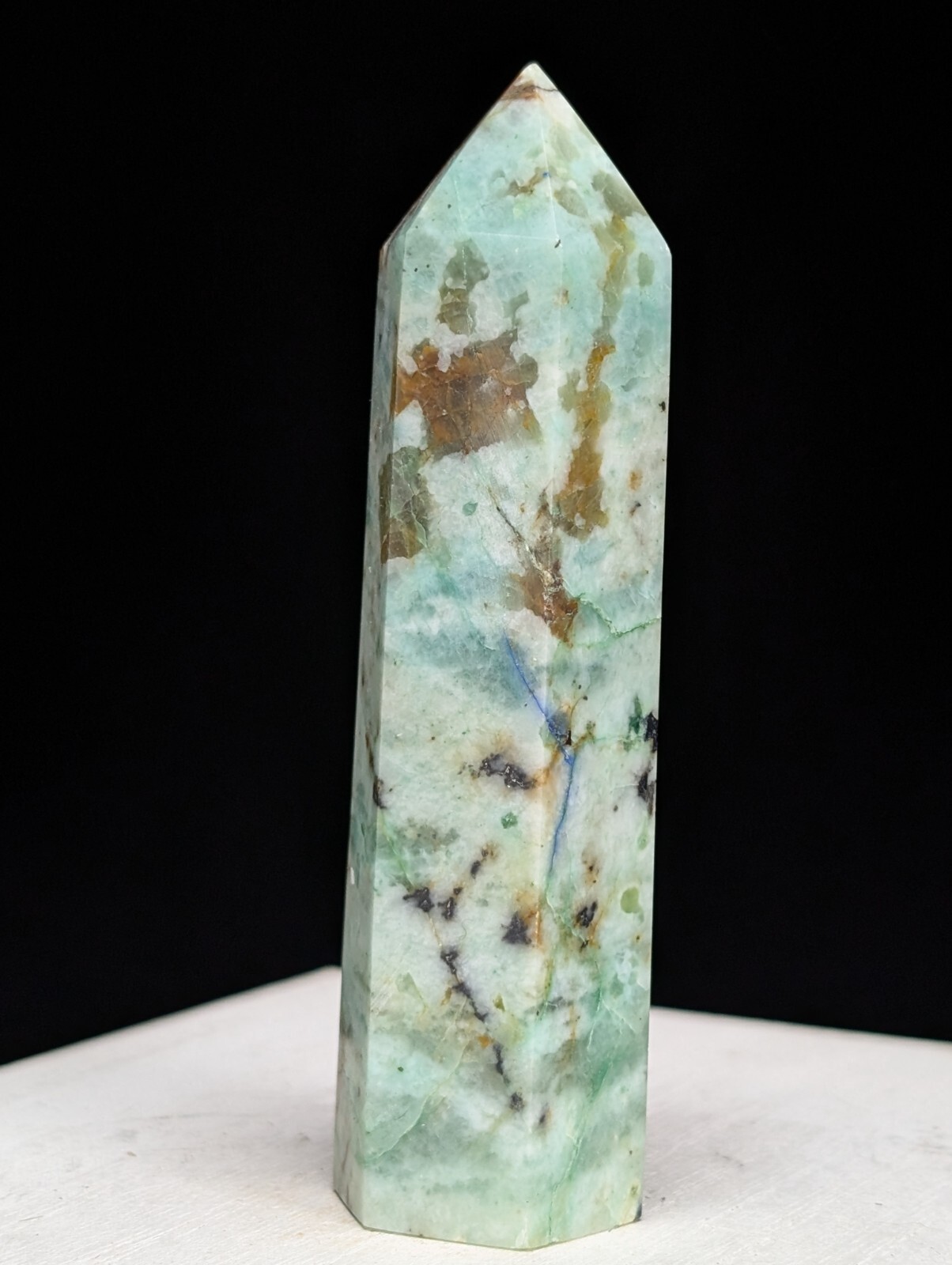 Chrysocolla Tower Crystal Gemstone Point Chakra Gemstone Wand