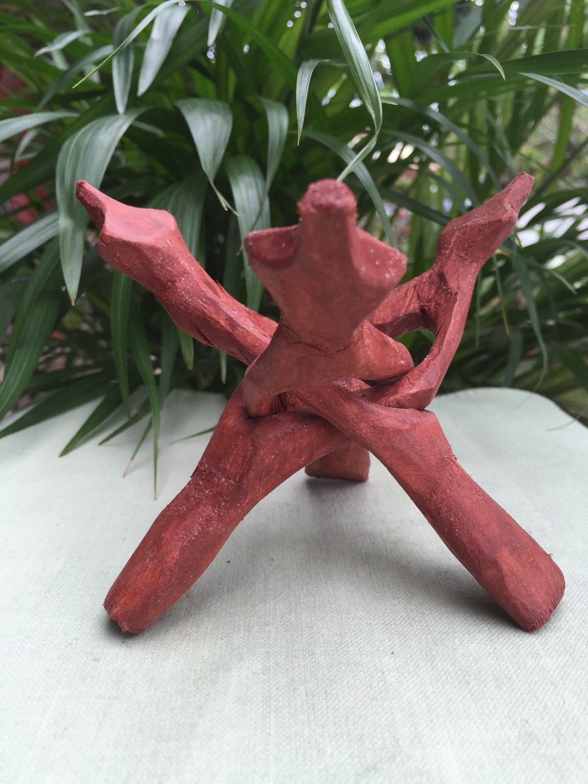 6″ Tripod Wood Stand Cobra Display Stand Gemstone Mineral Specimen Sphere Shell.