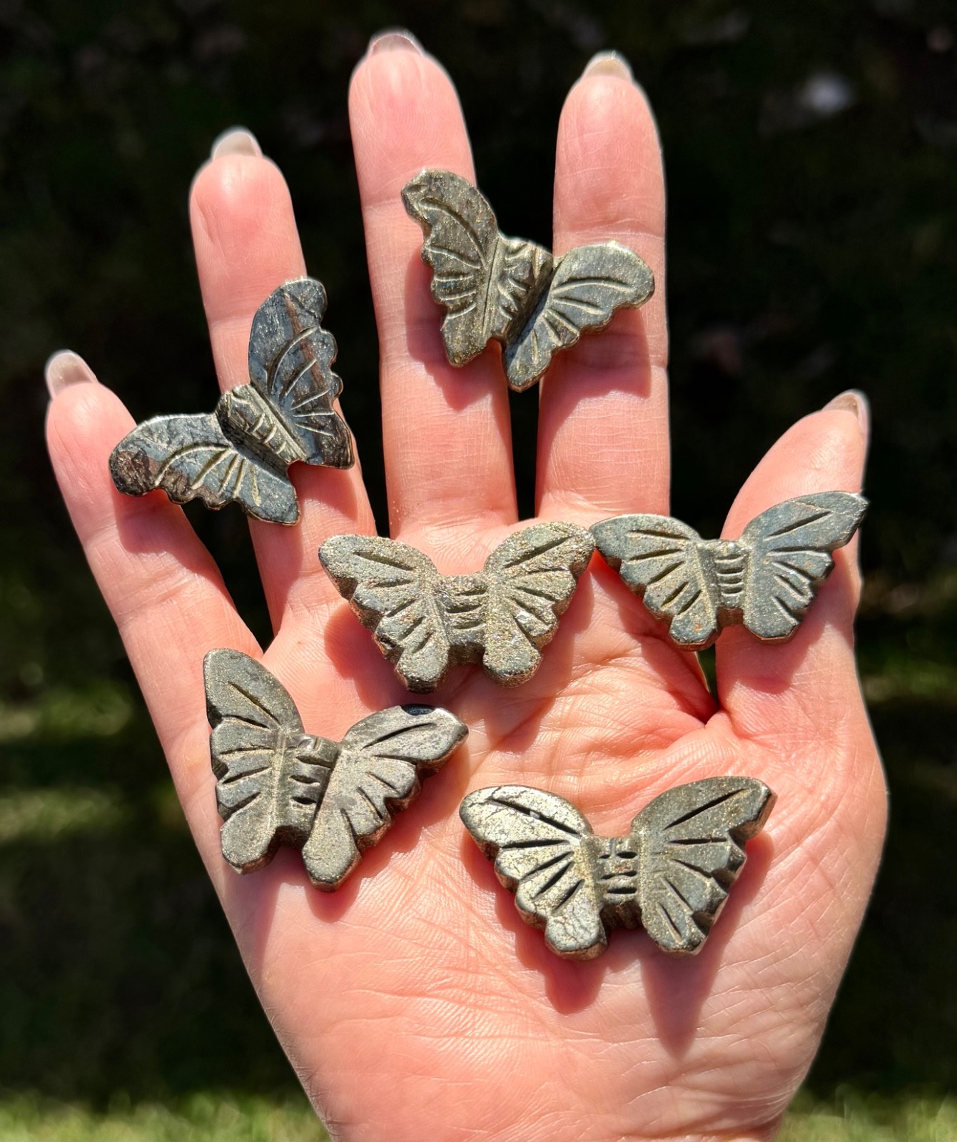 Wholesale Lot 12 Pcs Pyrite Butterfly Natural Crystal Healing Energy