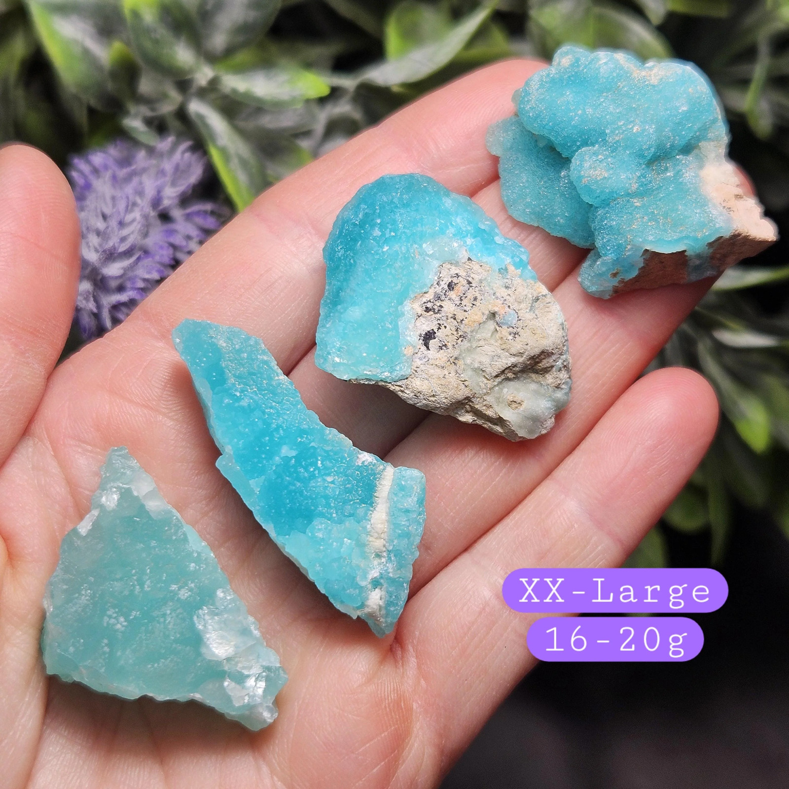 Smithsonite Crystal from the Congo, Natural VIVID Blue Smithsonite Raw Stone