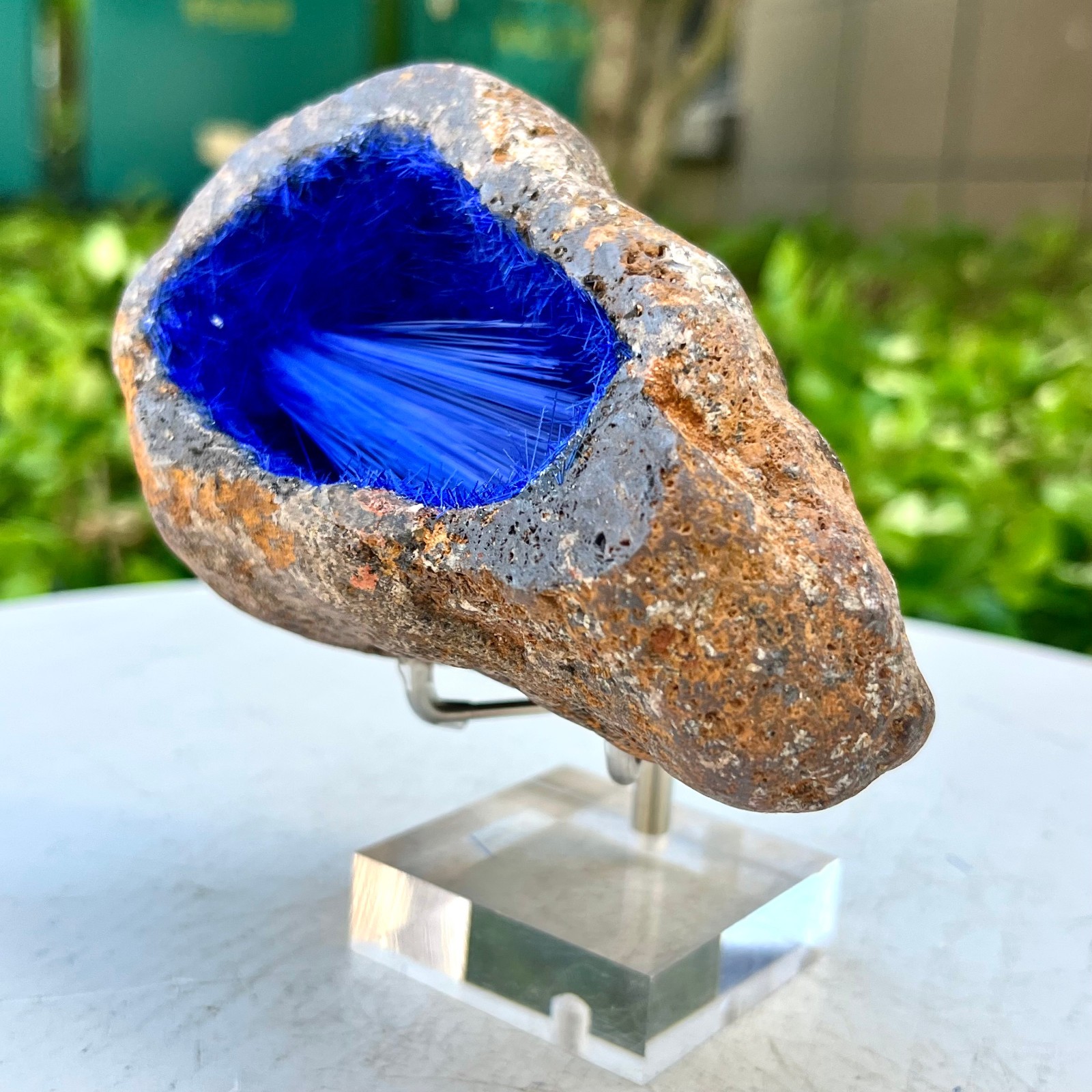 1.67LB Blue Natural Goethite Crystal Quartz Energy Ore Healing Mineral Specimen