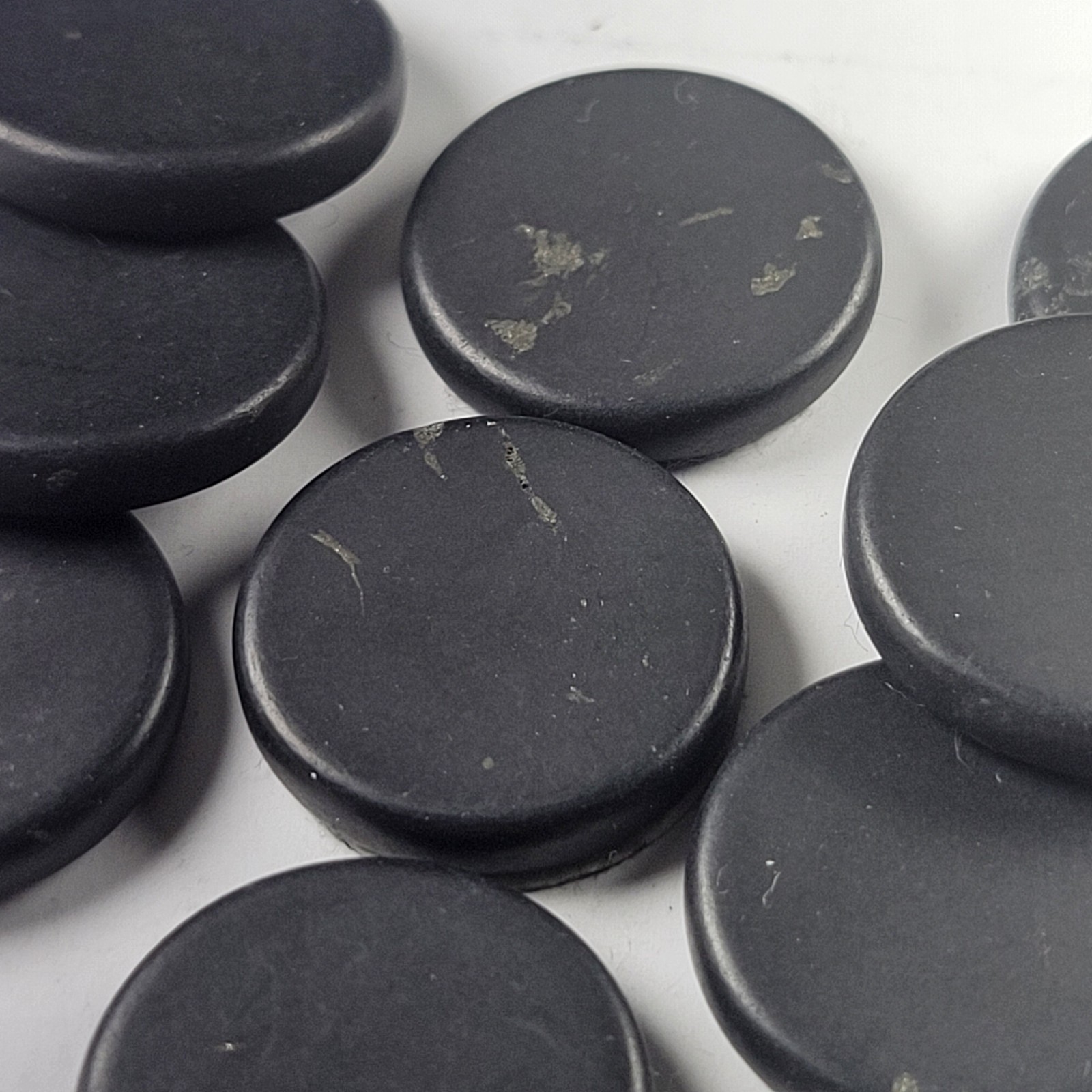 3 x Shungite Mobile cell phone sticker ROUND 19 mm EMF protection POLISHED